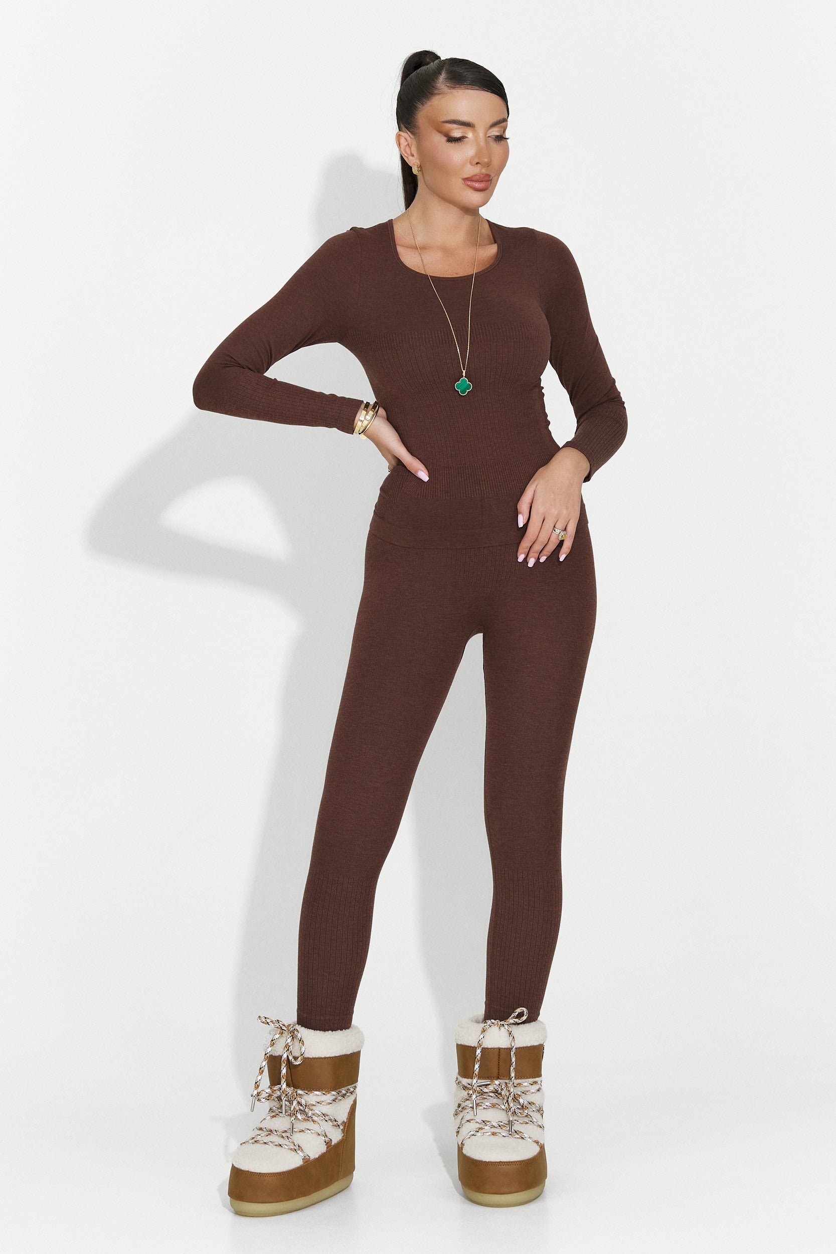 Комплект дамско бельо в кафяво от Dominia Bogas