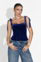 Елегантен дамски корсет в синьо Dianela Bogas