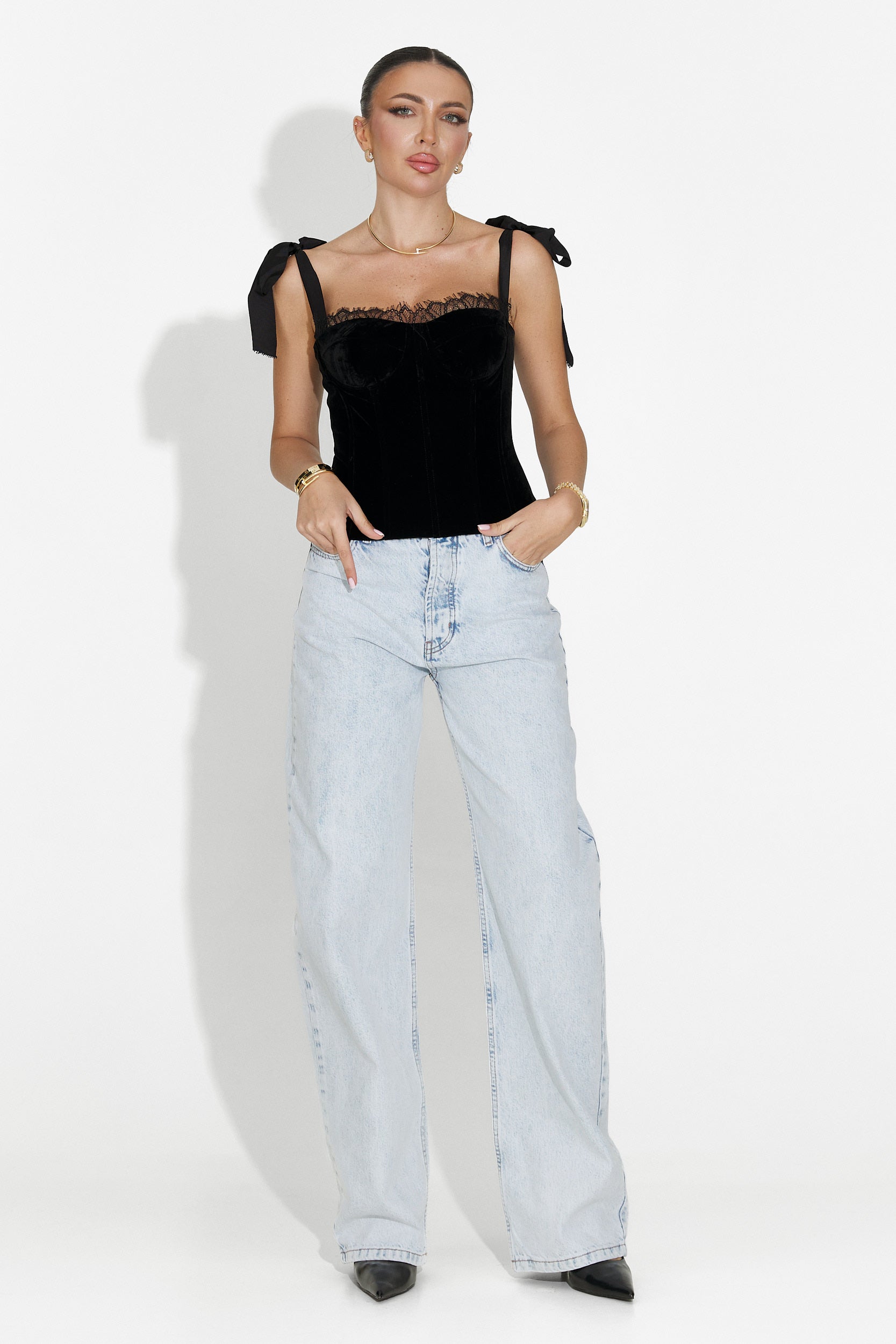 Елегантен дамски корсет в черно Dianela Bogas