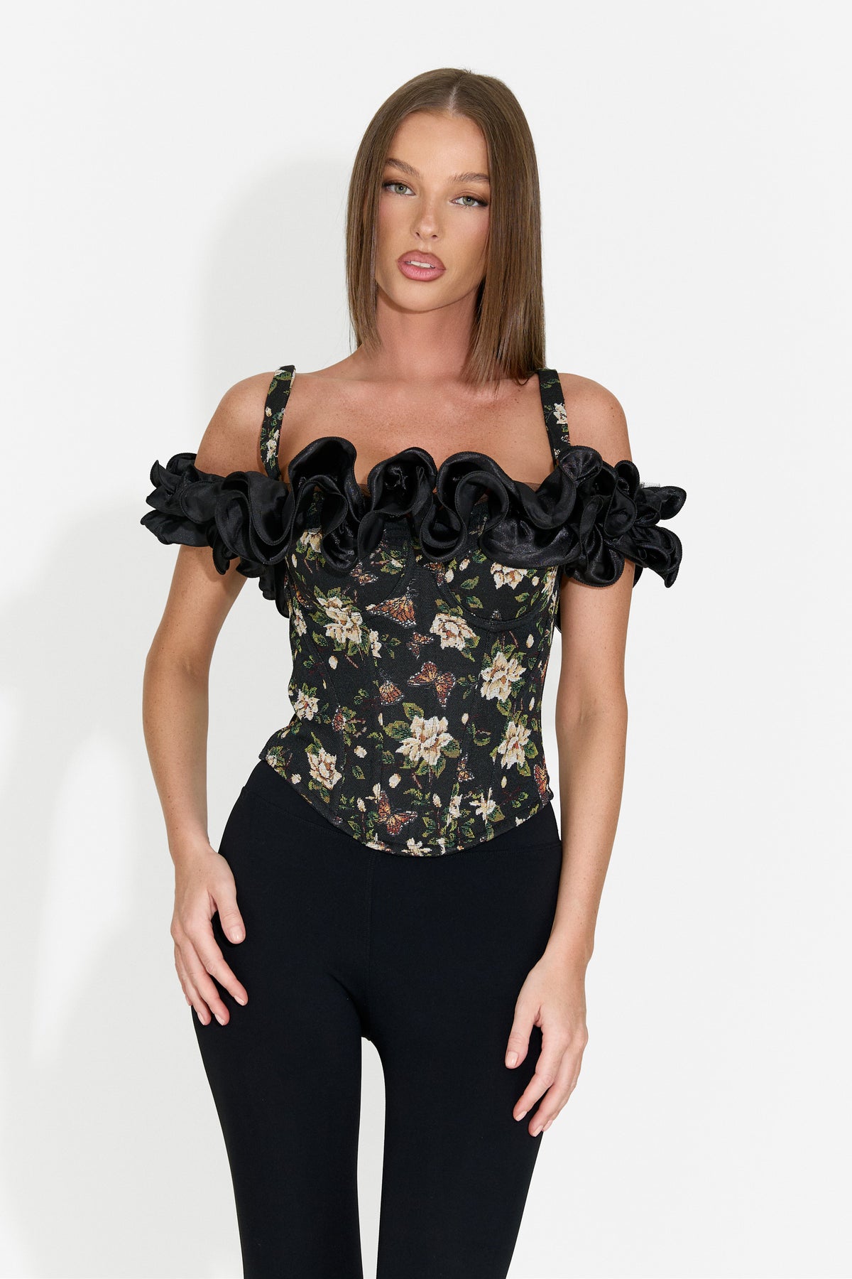 Corset dama elegant negru Dimona Bogas