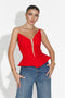 Елегантен червен корсет Corviana Bogas