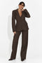 Дамски костюм 3 части сако + корсет + панталони кафяв Glimena Bogas