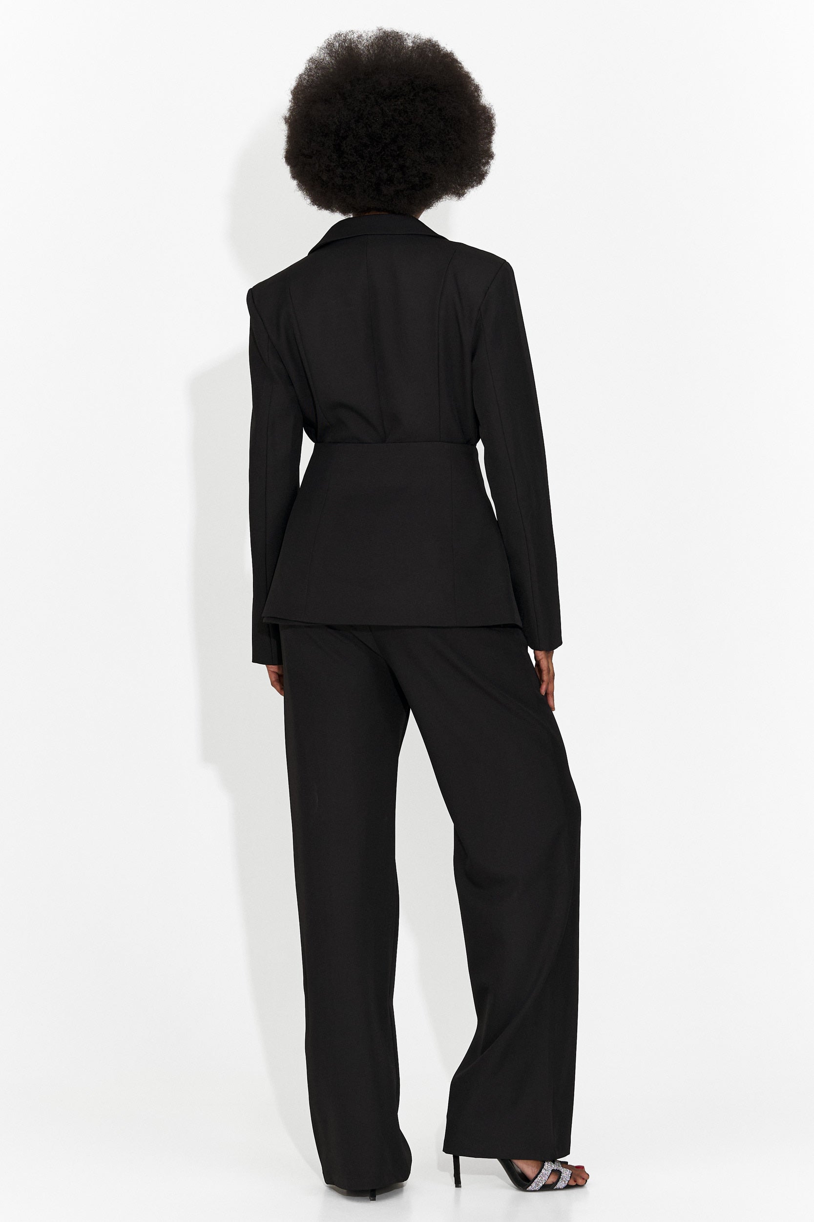 Дамски костюм 3 части сако + корсет + панталони черен Glimena Bogas