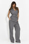 Дамски костюм жилетка + панталони сиви Lafora Bogas