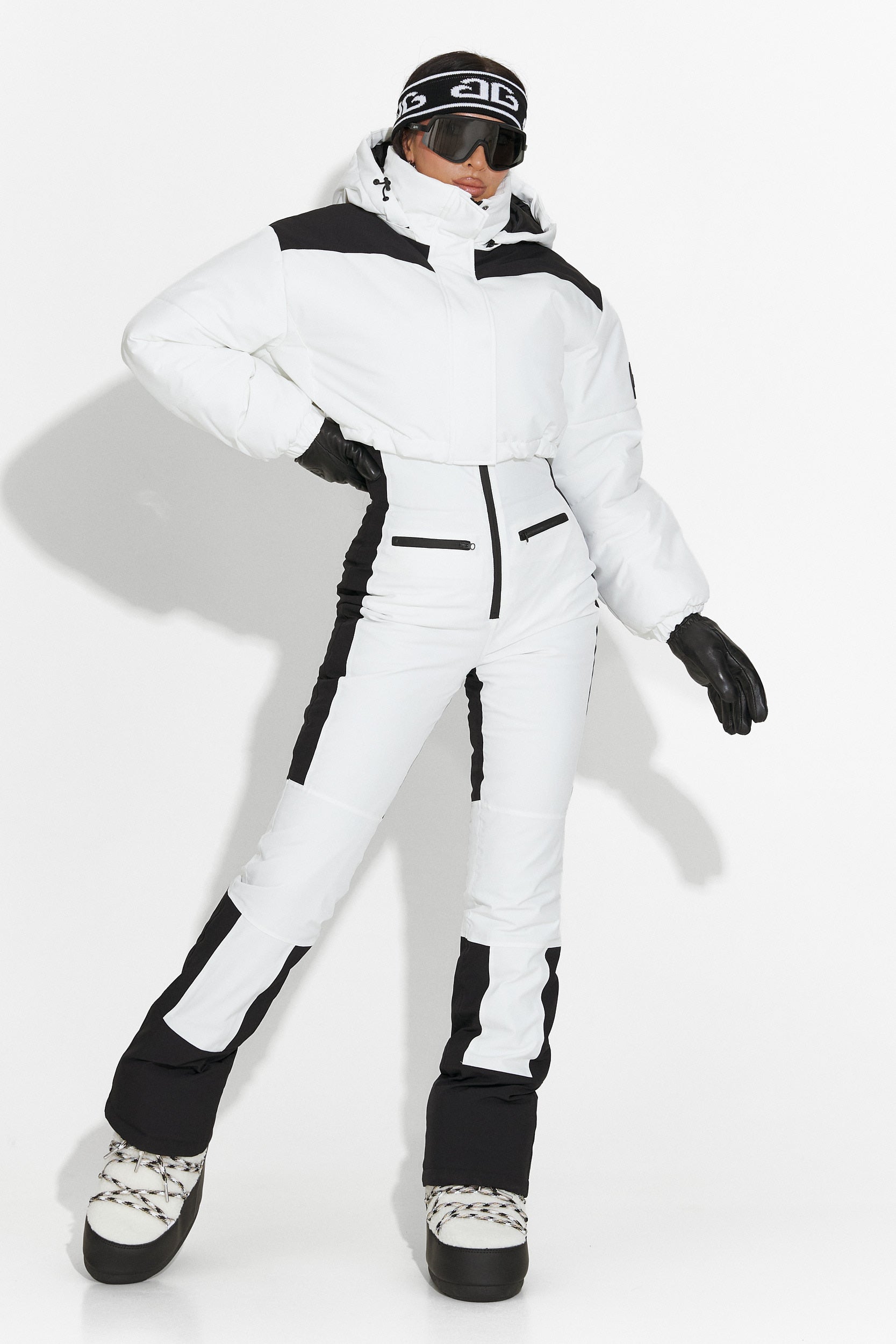 Бял ежедневен ски костюм Camelay Bogas