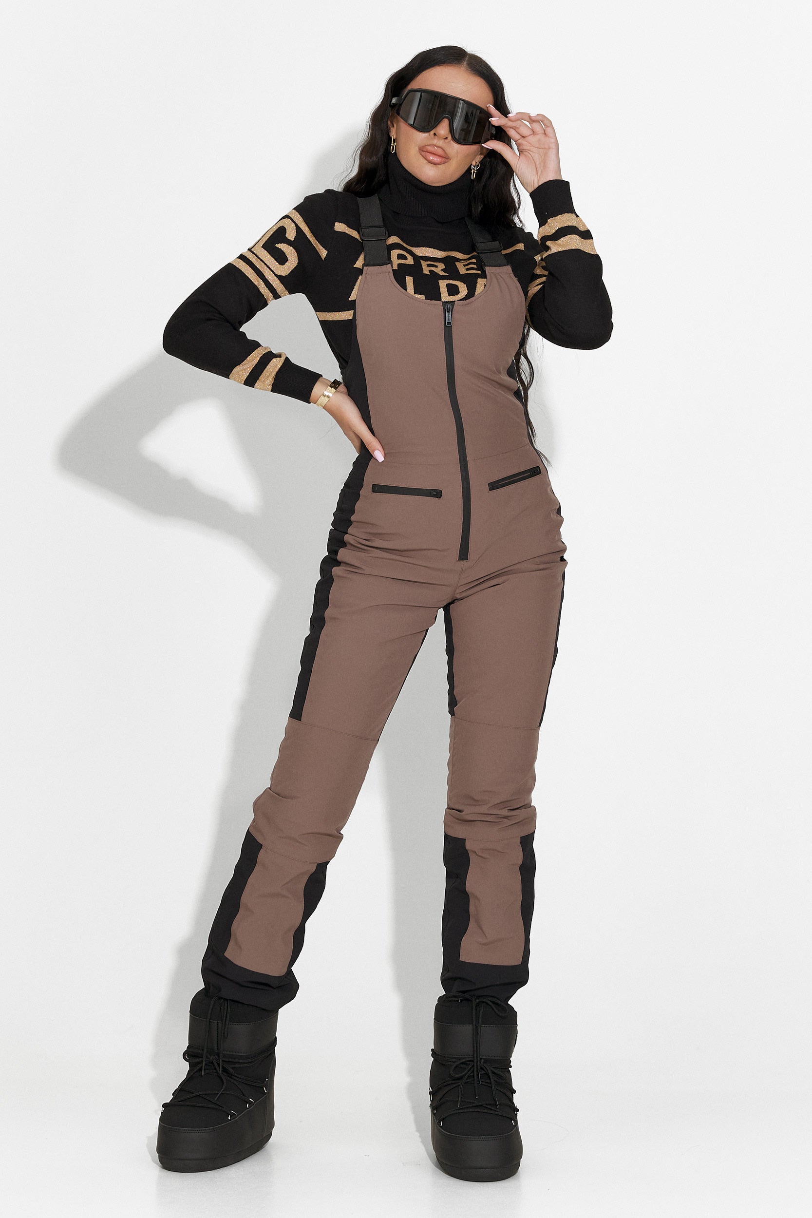 Кафяв ежедневен ски костюм Camelay Bogas