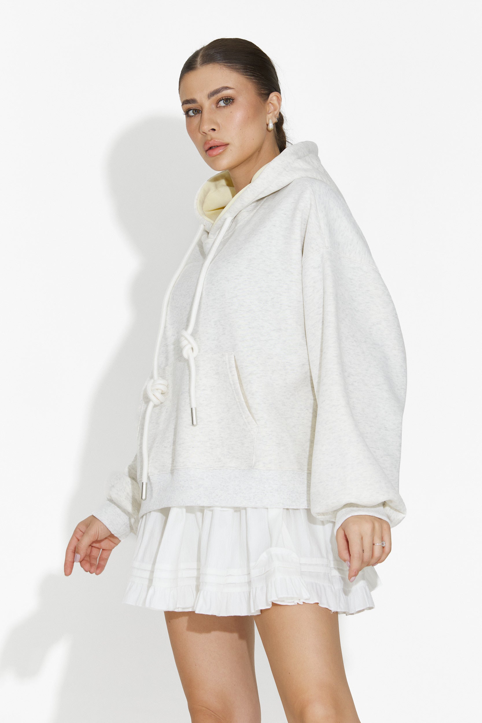 Дамска кежуал бяла пола Sinoma Bogas