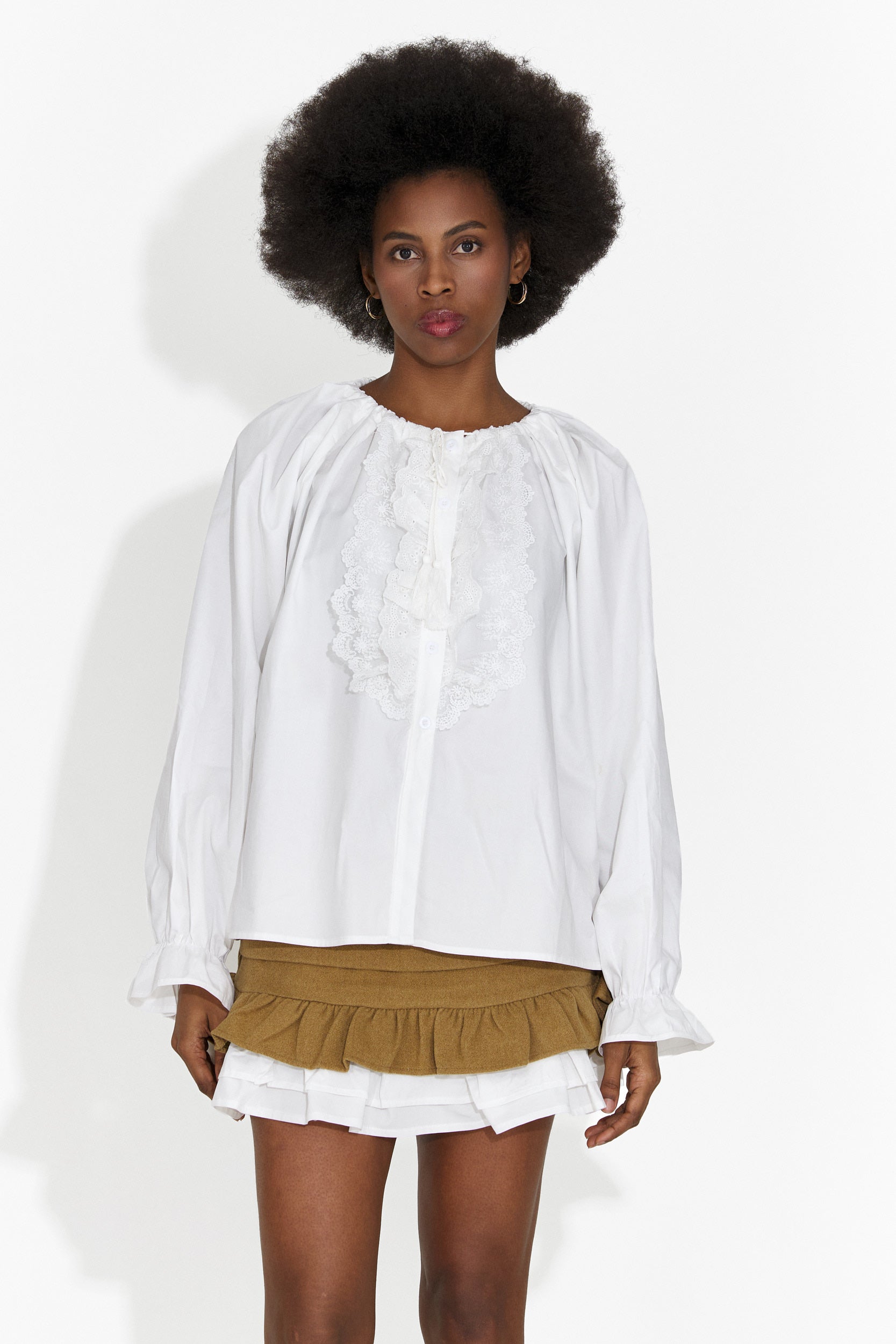 Дамска ежедневна кафява пола Helenia Bogas