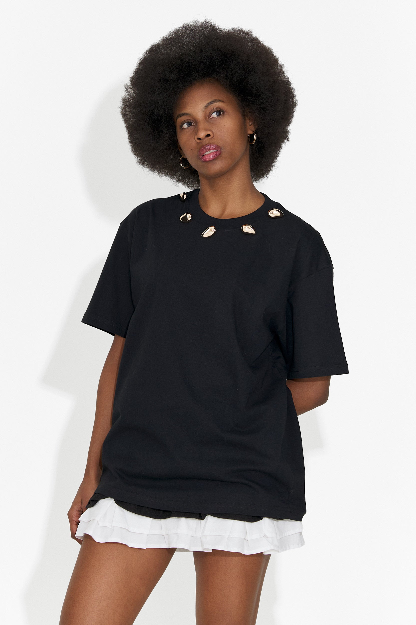 Дамска ежедневна черна пола Helenia Bogas