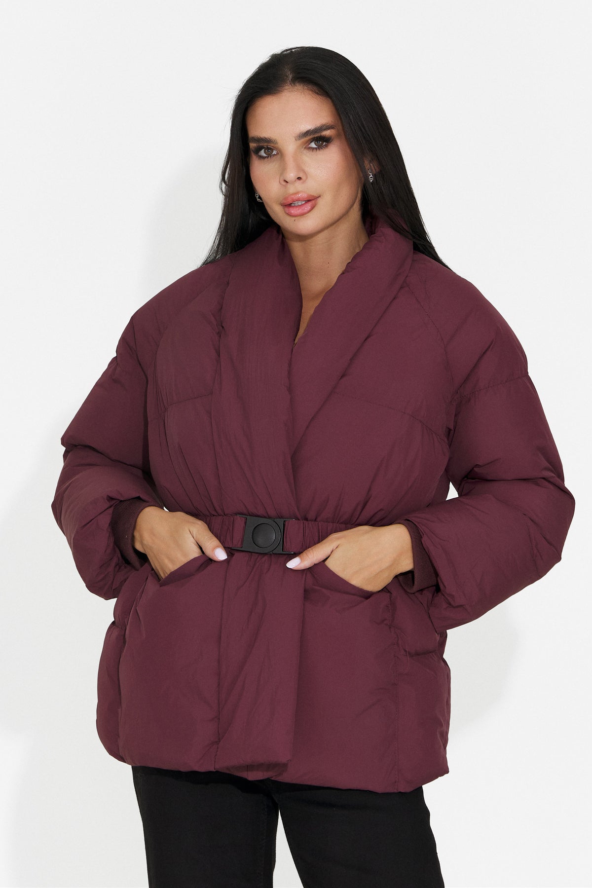Geaca casual Burgundy Butialia Bogas