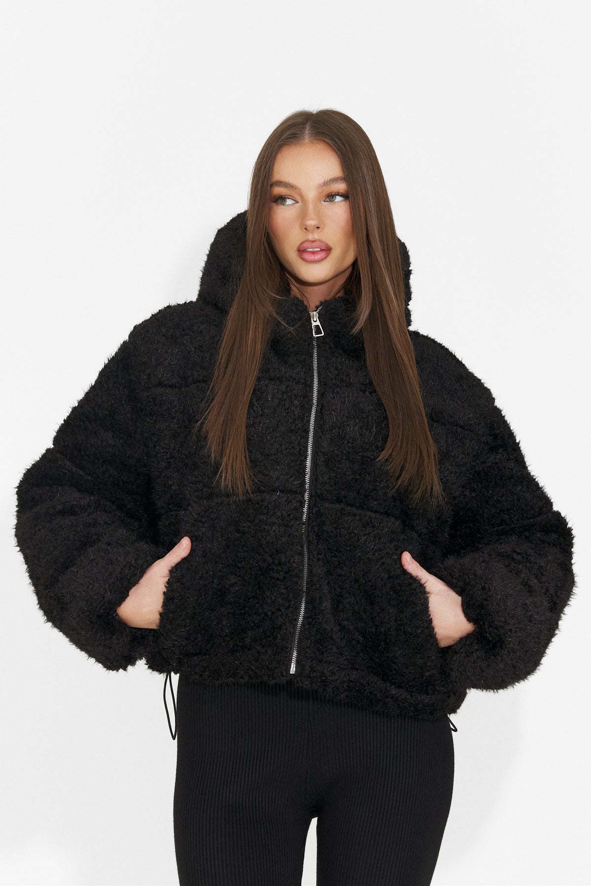 Geaca casual neagra Derenoena Bogas