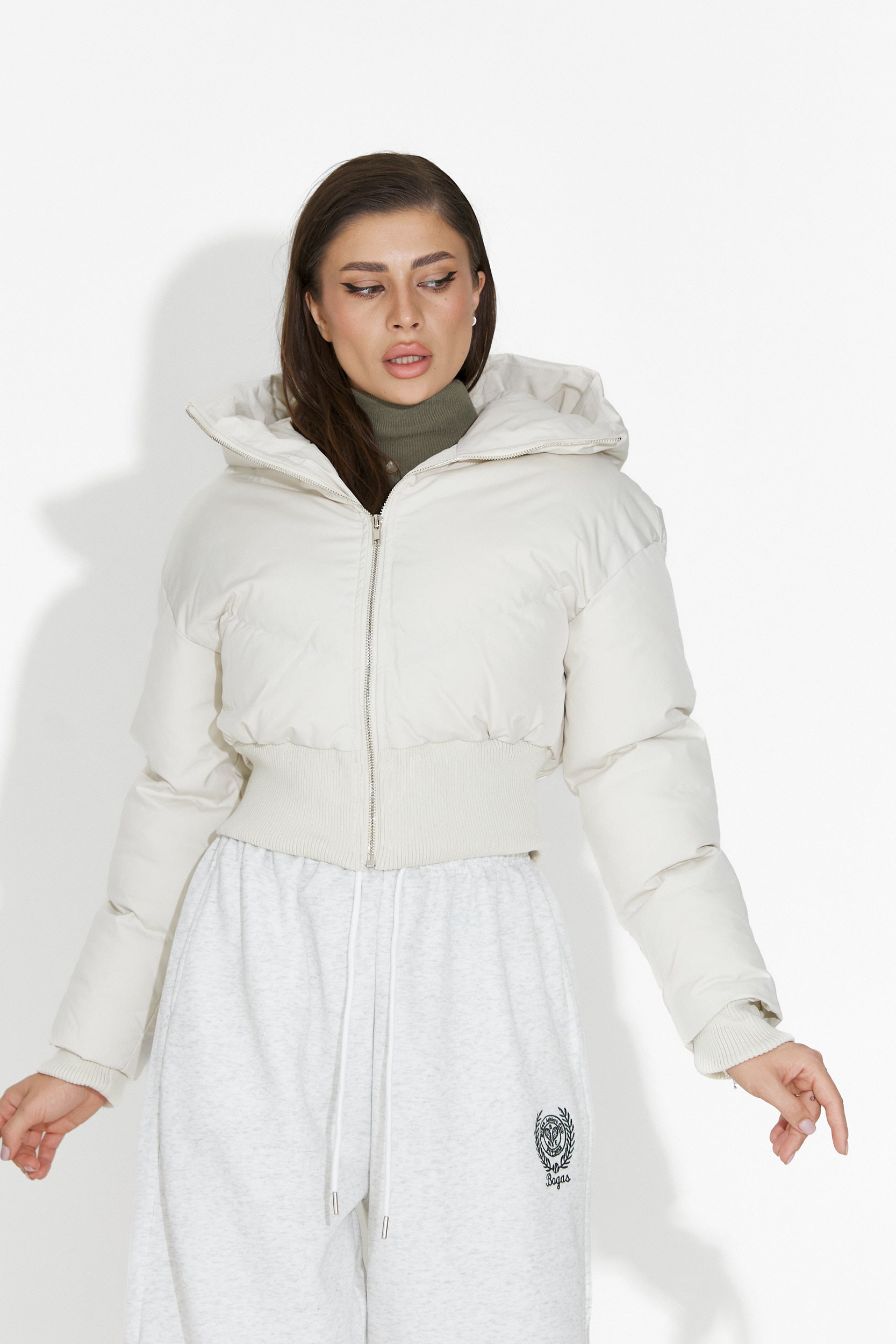 Дамско кежуал бежово яке Lumaya Bogas