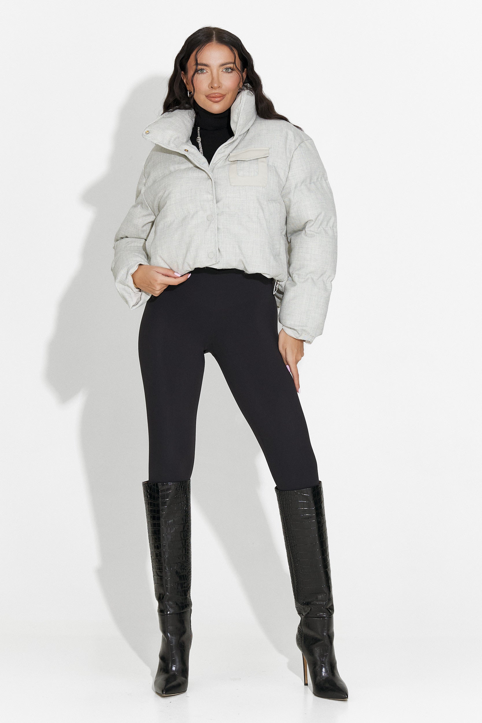 Сива ежедневна дамска яке Elvora Bogas