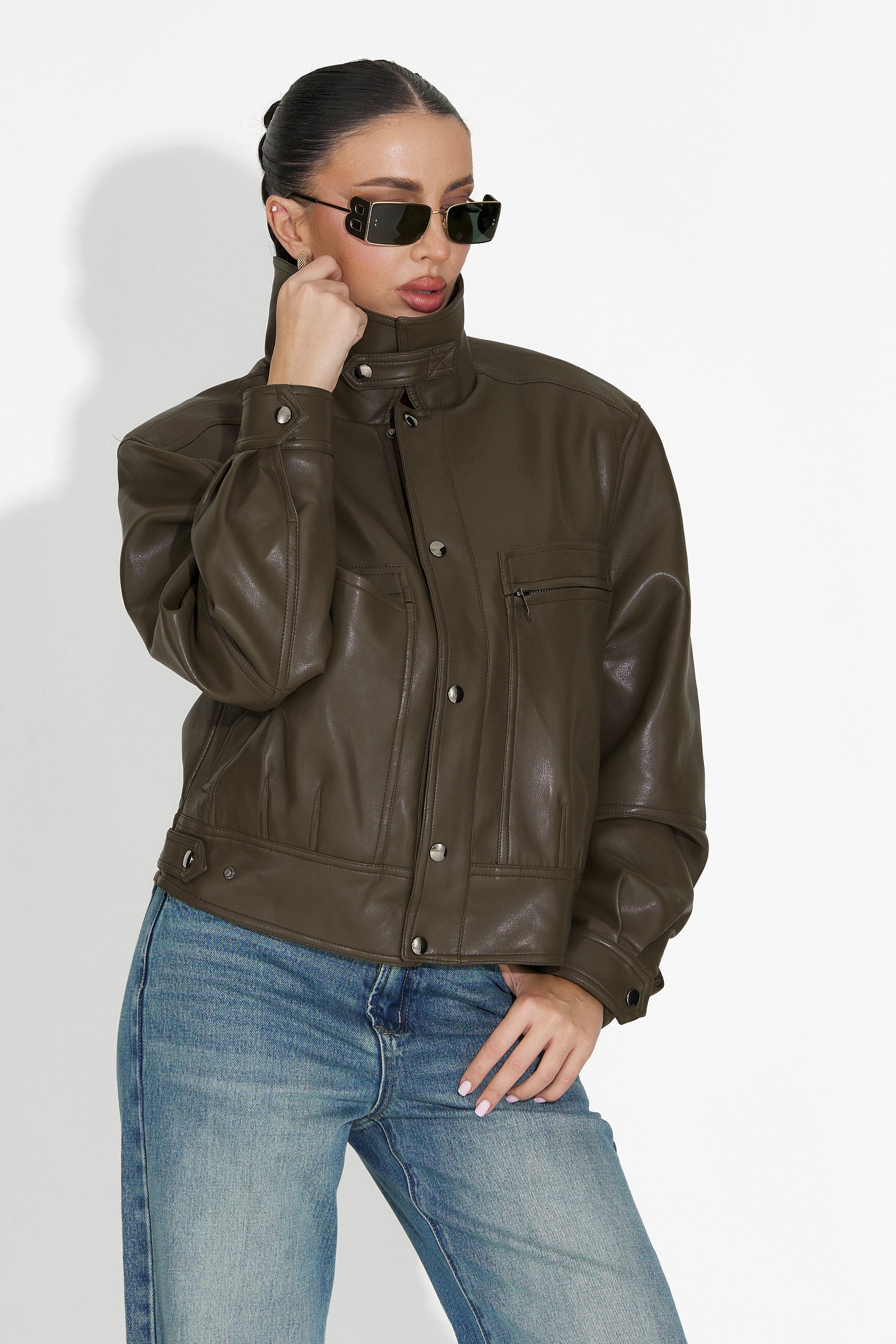 Каки дамско спортно яке Giselia Bogas