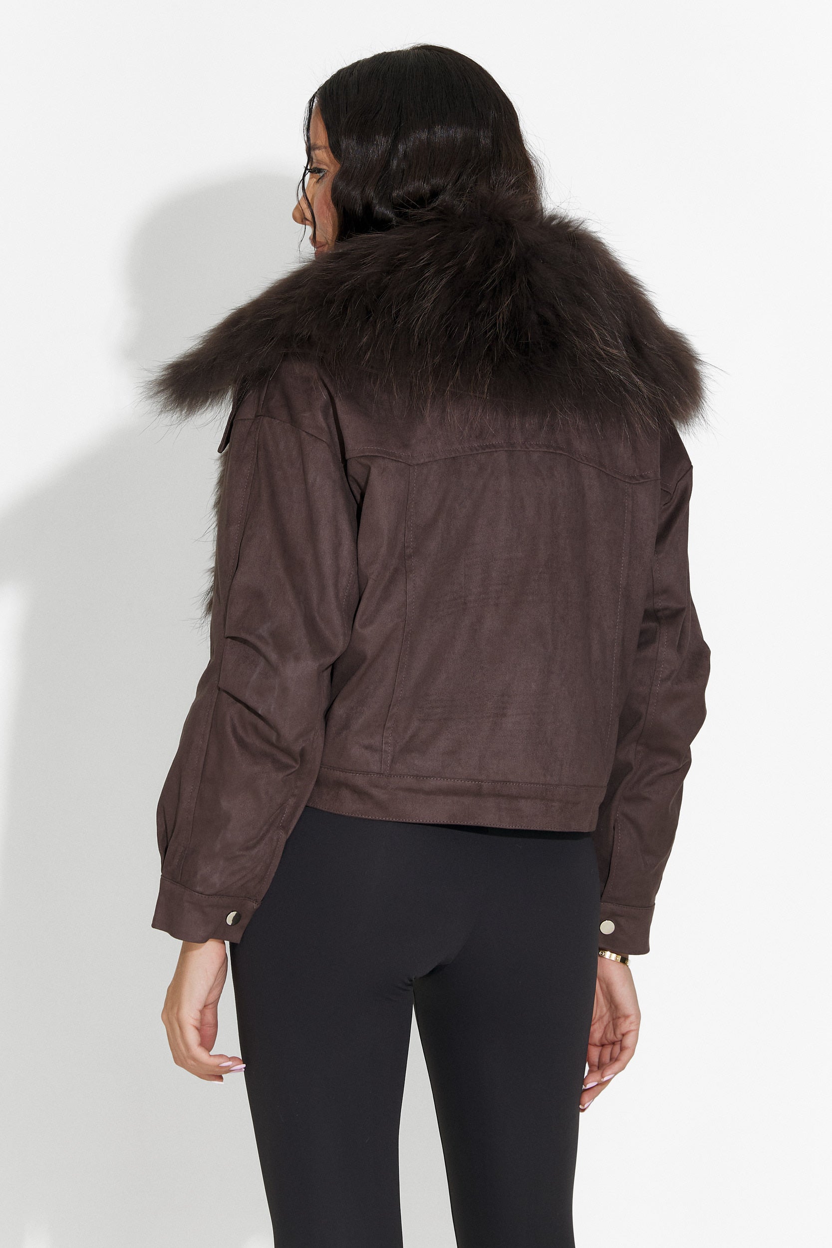 Кафяво дамско ежедневно яке Dresara Bogas