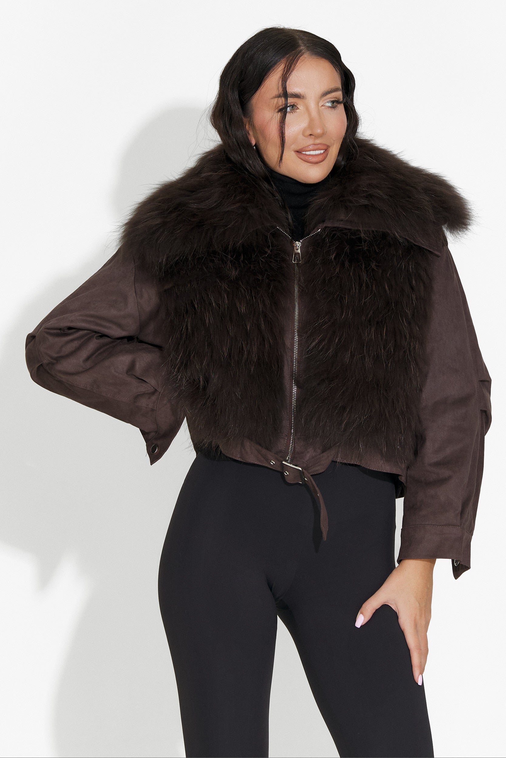 Кафяво дамско ежедневно яке Dresara Bogas