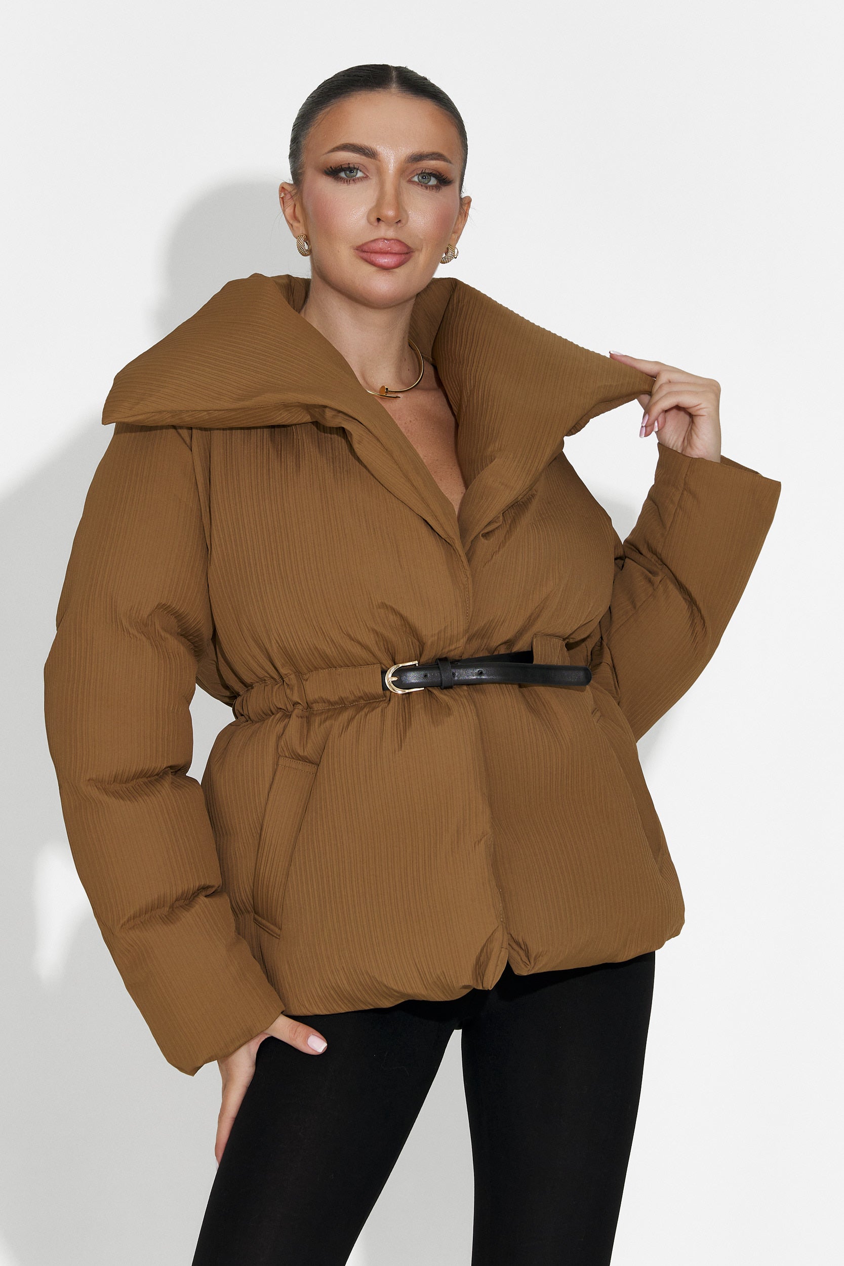 Кафяво дамско кежуал яке Eonica Bogas