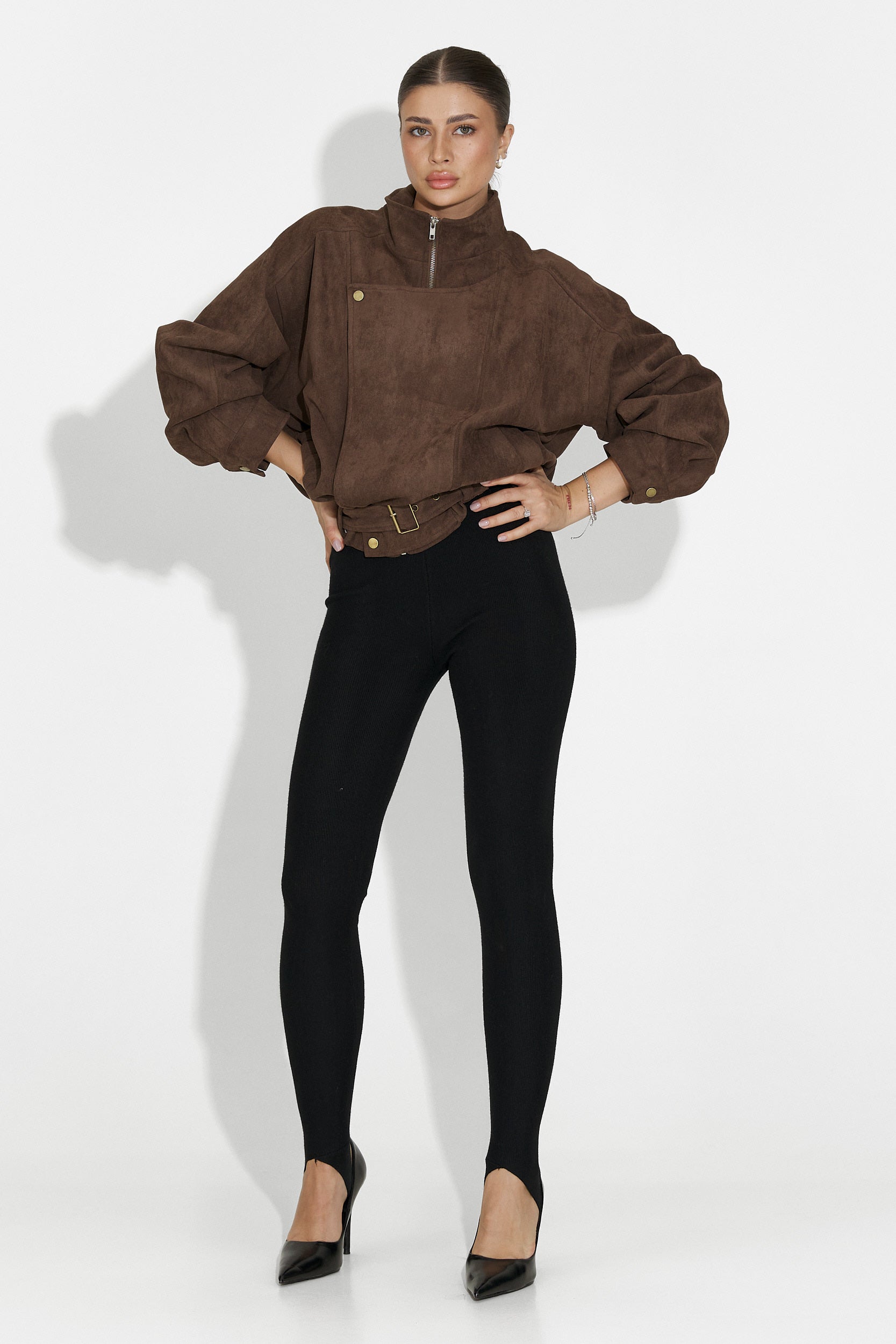 Кафяво дамско кежуал яке Ismoria Bogas