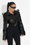 Дамско кежуал яке в черно Norielis Bogas