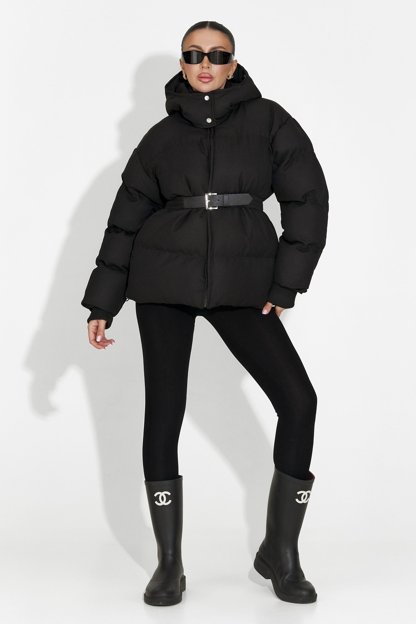 Дамско кежуал черно яке Savrina Bogas