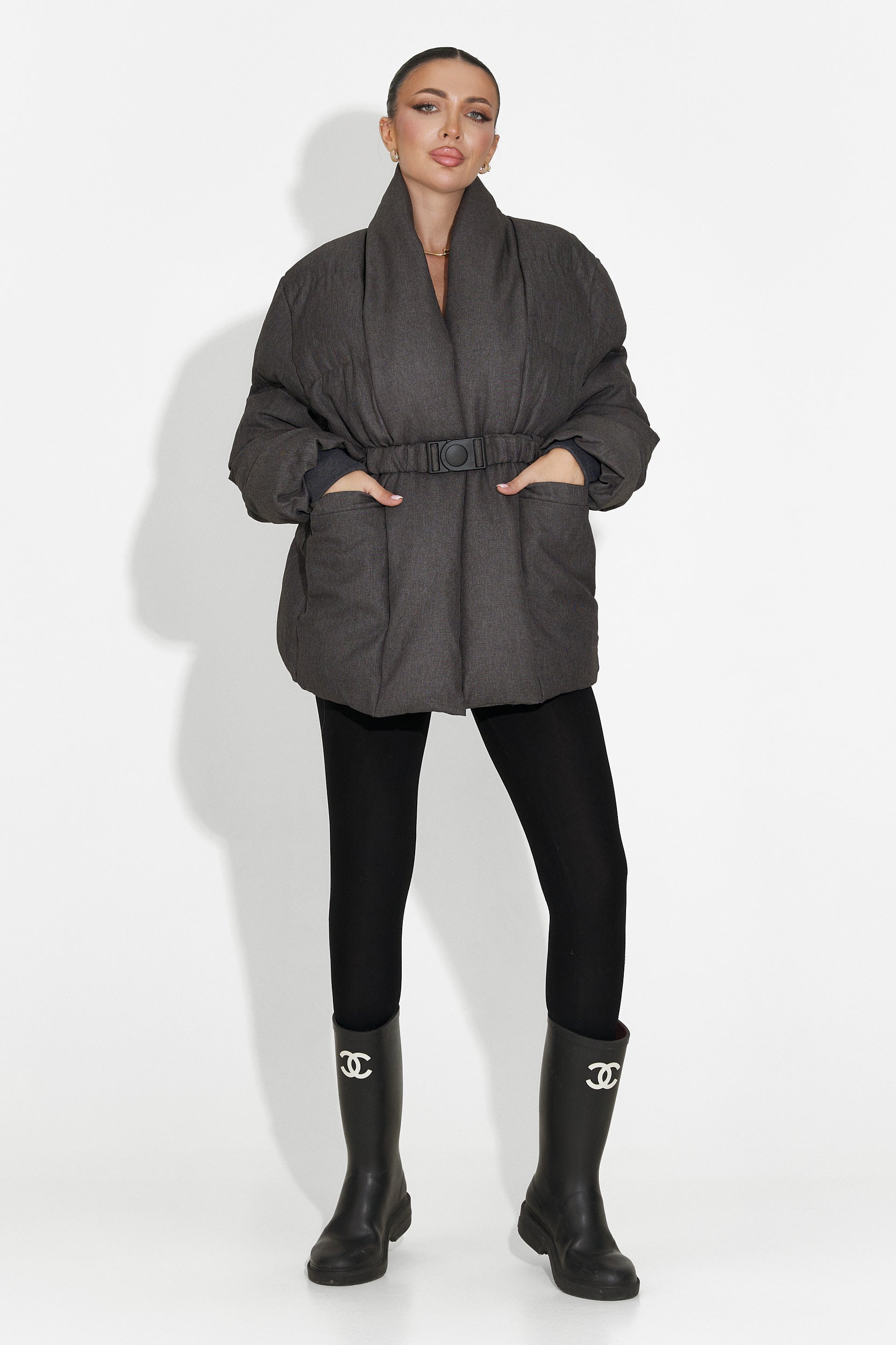 Сиво дамско яке Kathea Bogas