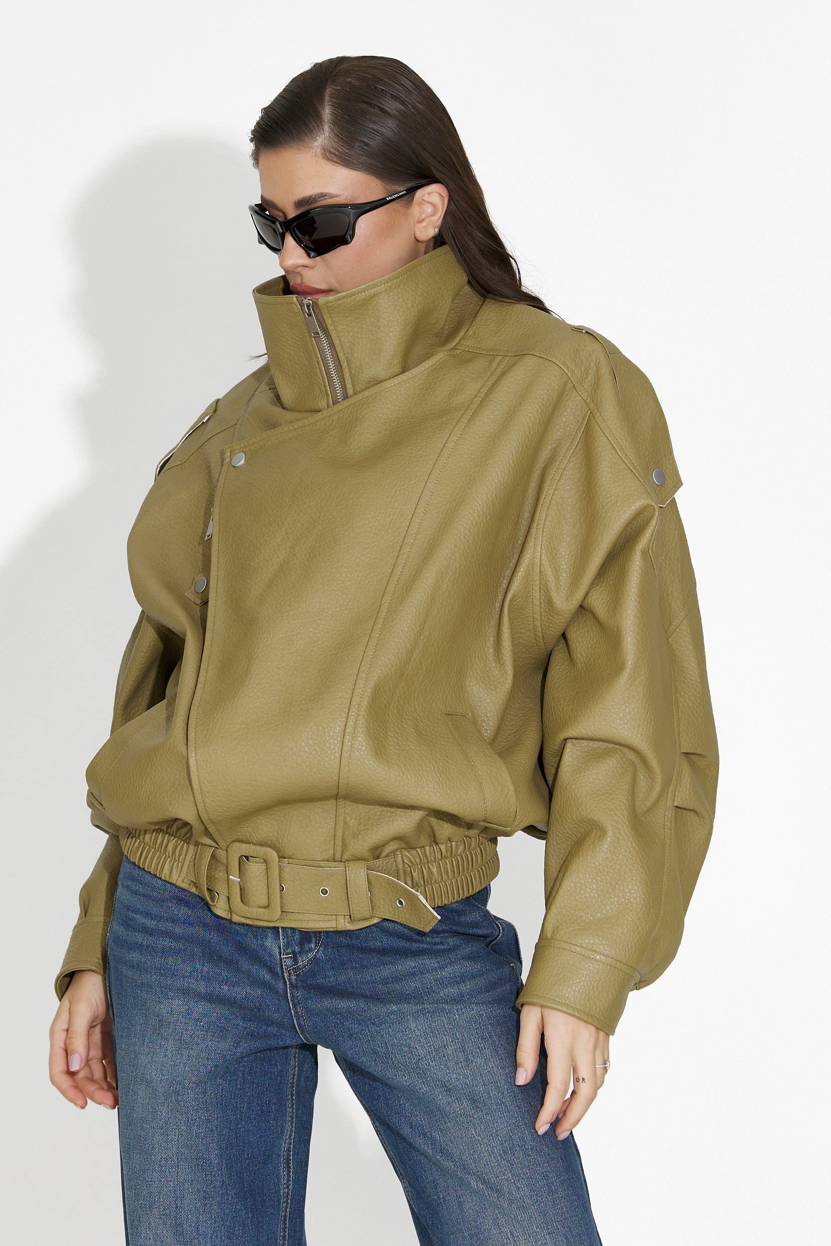 Дамско яке каки Softina Bogas