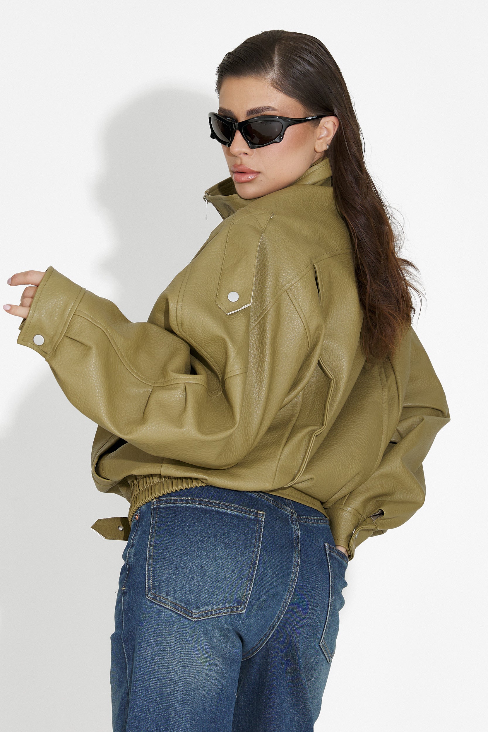 Дамско яке каки Softina Bogas