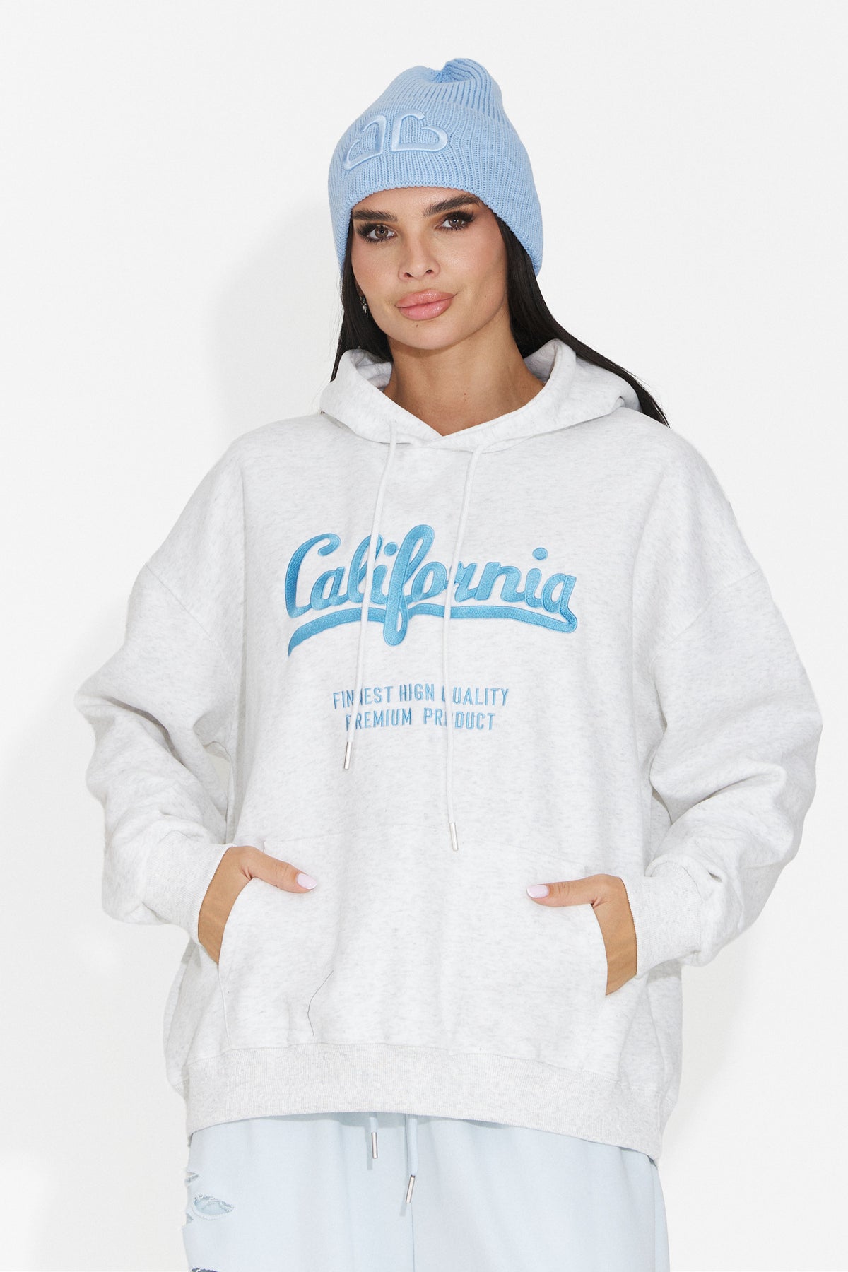 Hanorac casual gri Velzeisa Bogas