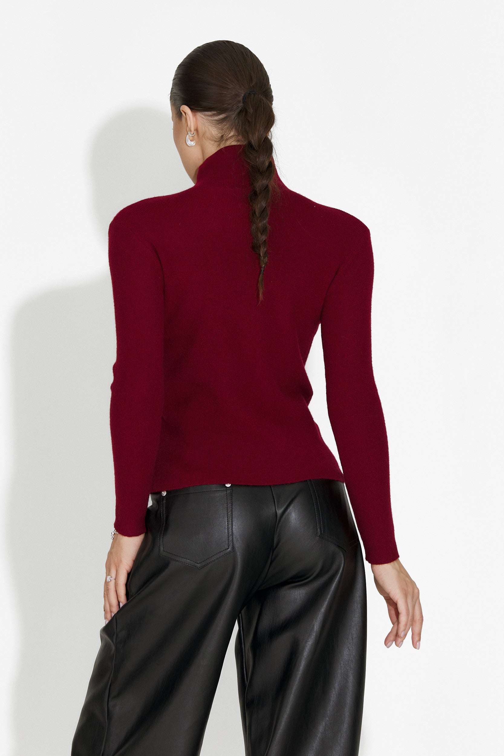 Дамска кежуал хеланка в бордо от Invera Bogas