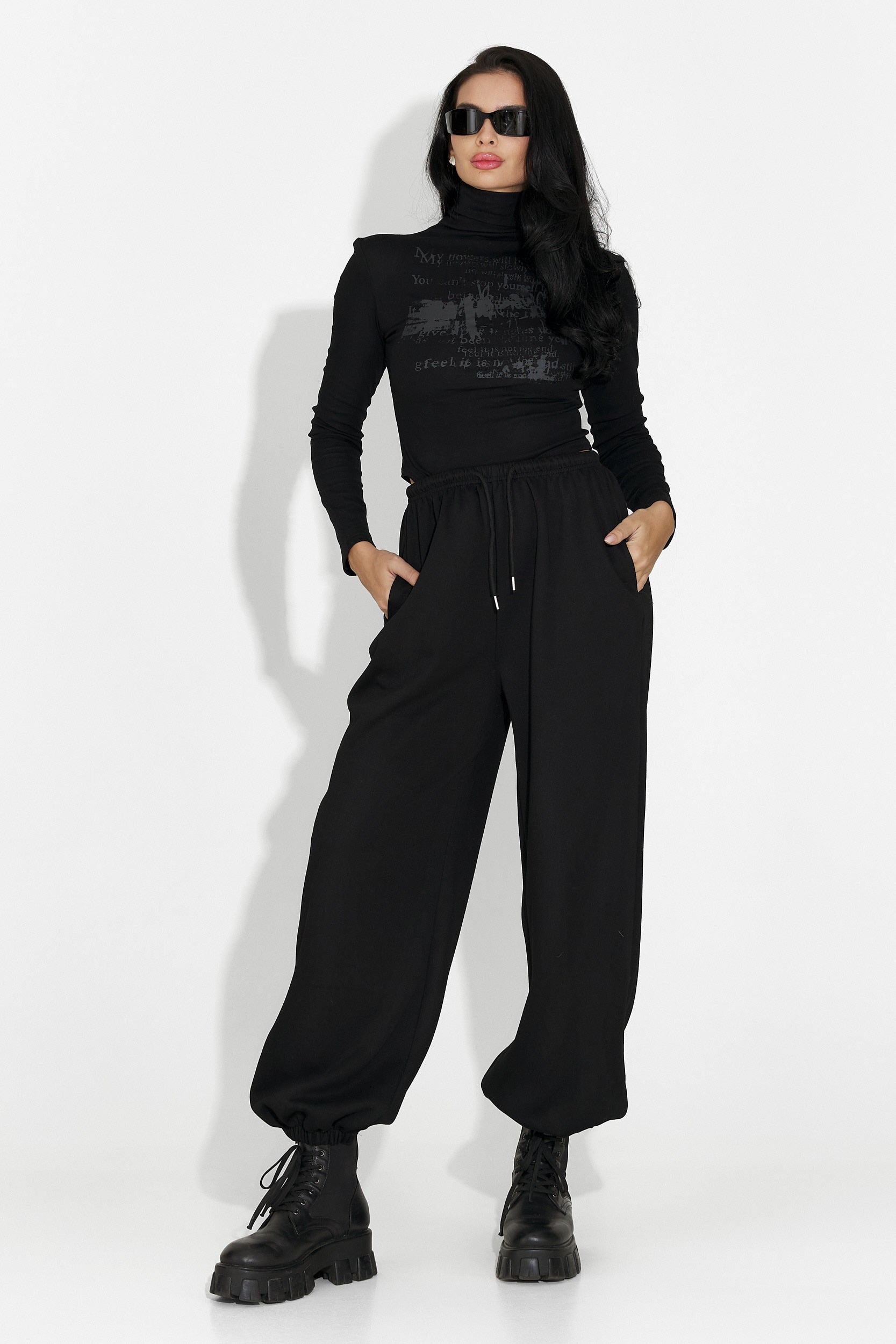 Дамска черна ежедневна блуза Fenalya Bogas