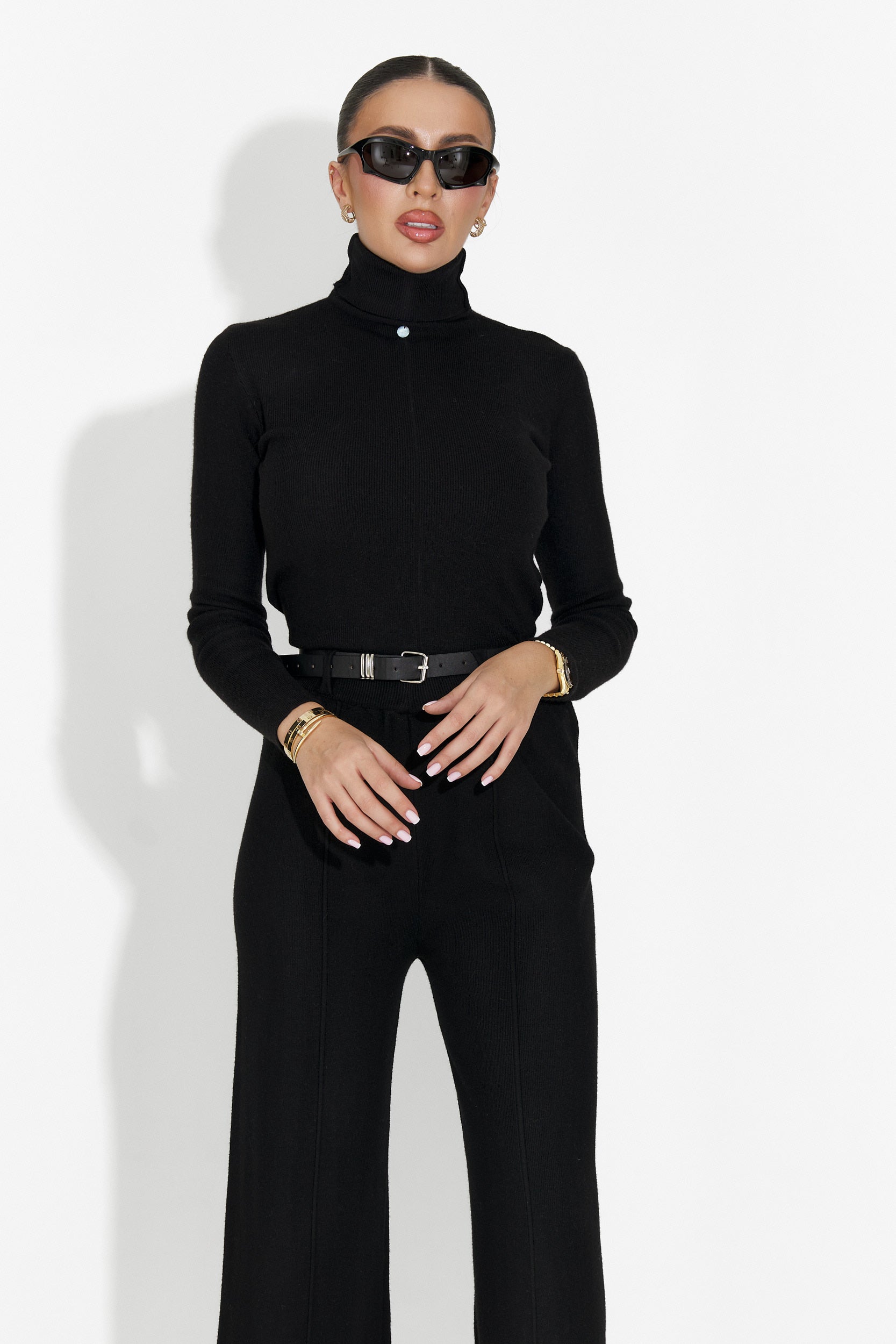 Черна дамска ежедневна блуза Invera Bogas