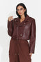 Jacheta casual Burgundy Glimyra Bogas