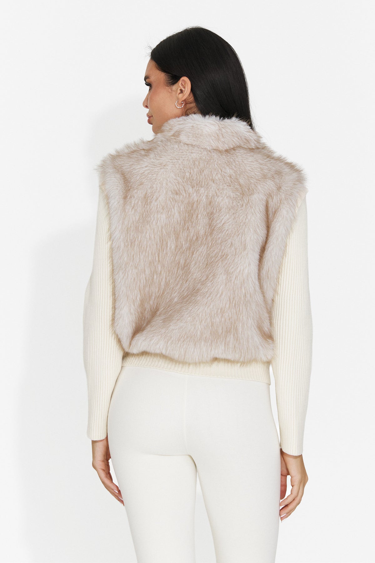 Jacheta casual crem Birleuna Bogas