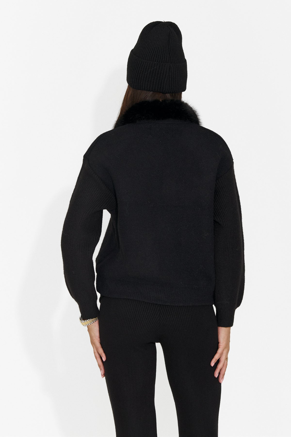 Jacheta casual neagra Luzlea Bogas