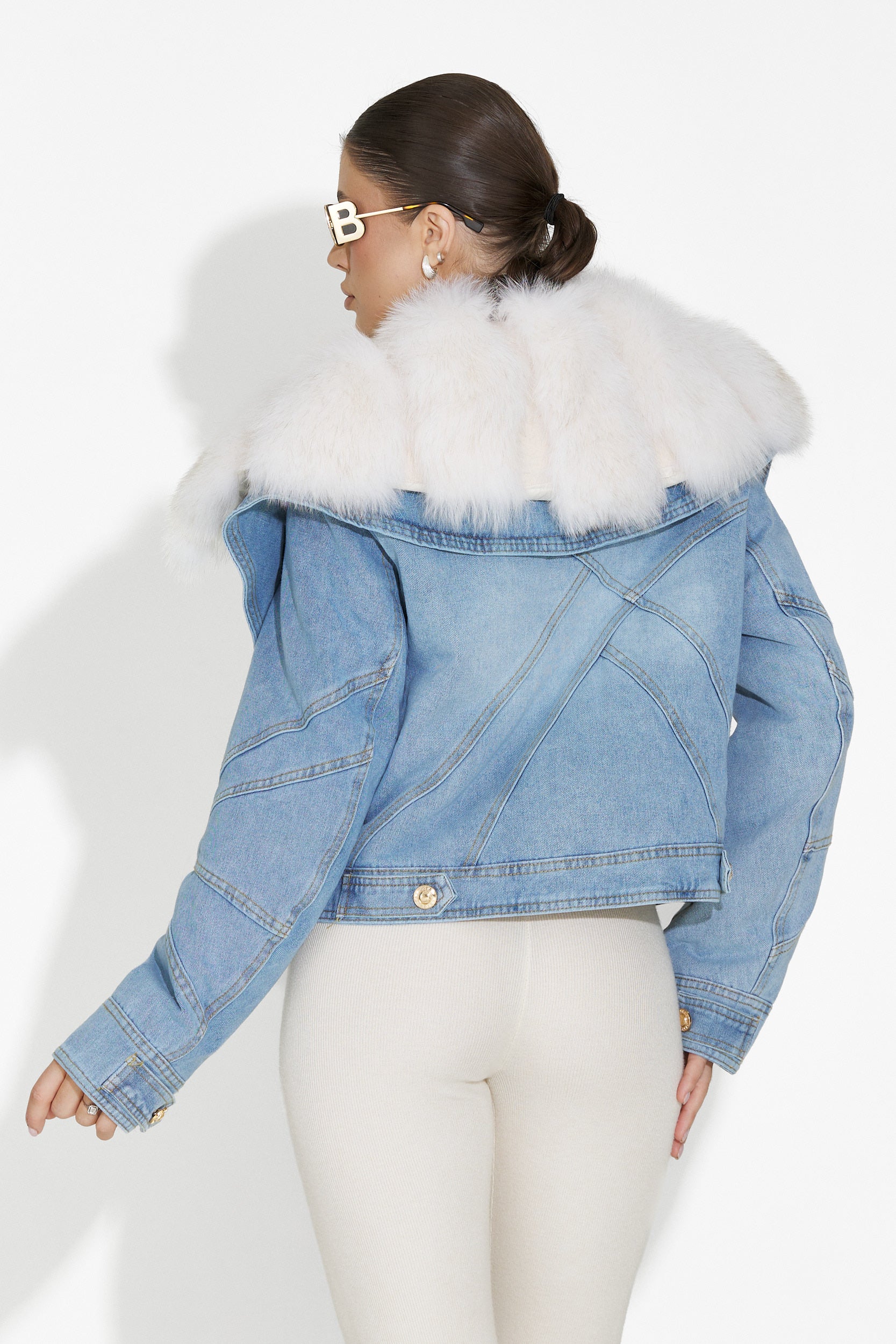 Дамско сако в синьо Veliora Bogas