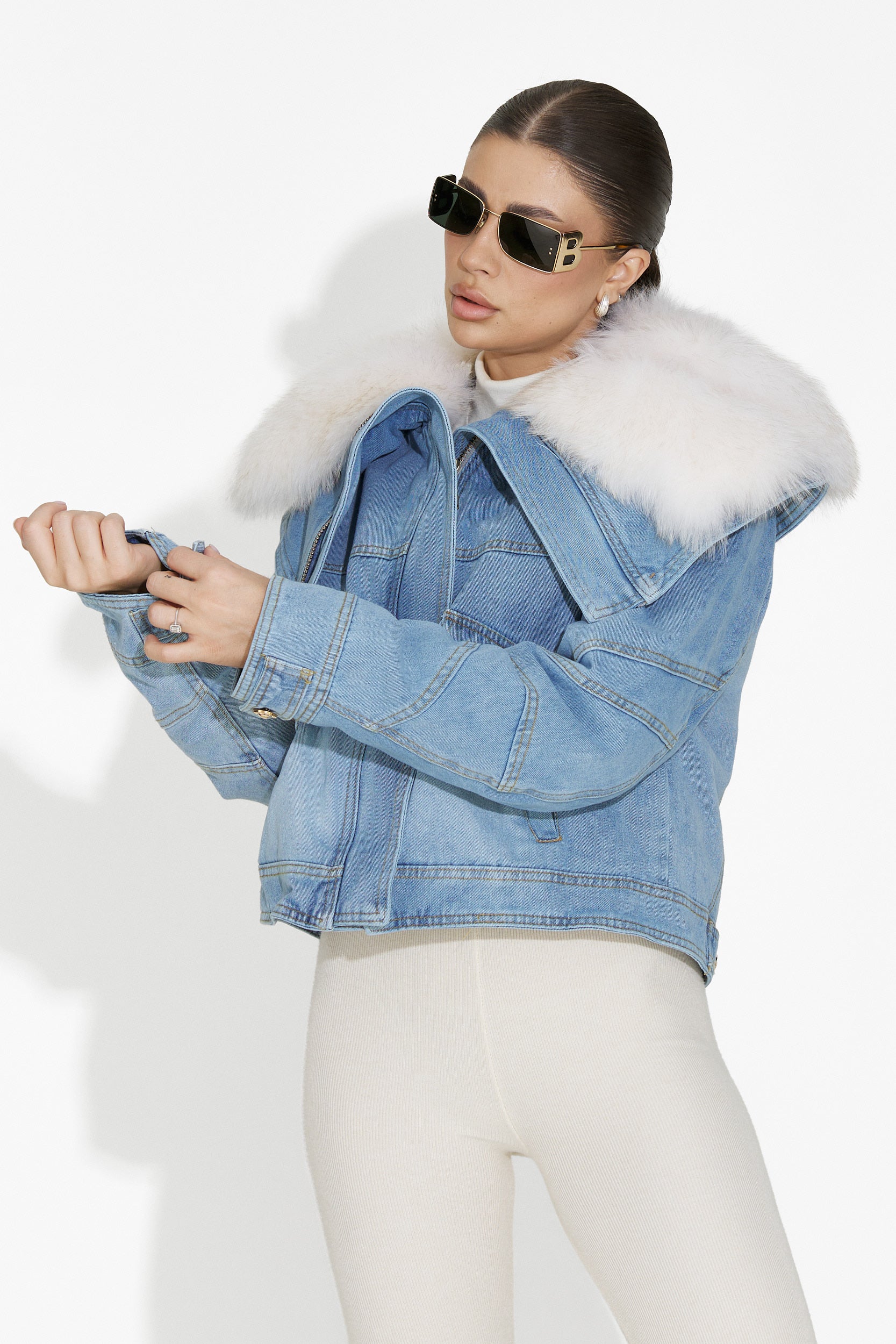 Дамско сако в синьо Veliora Bogas