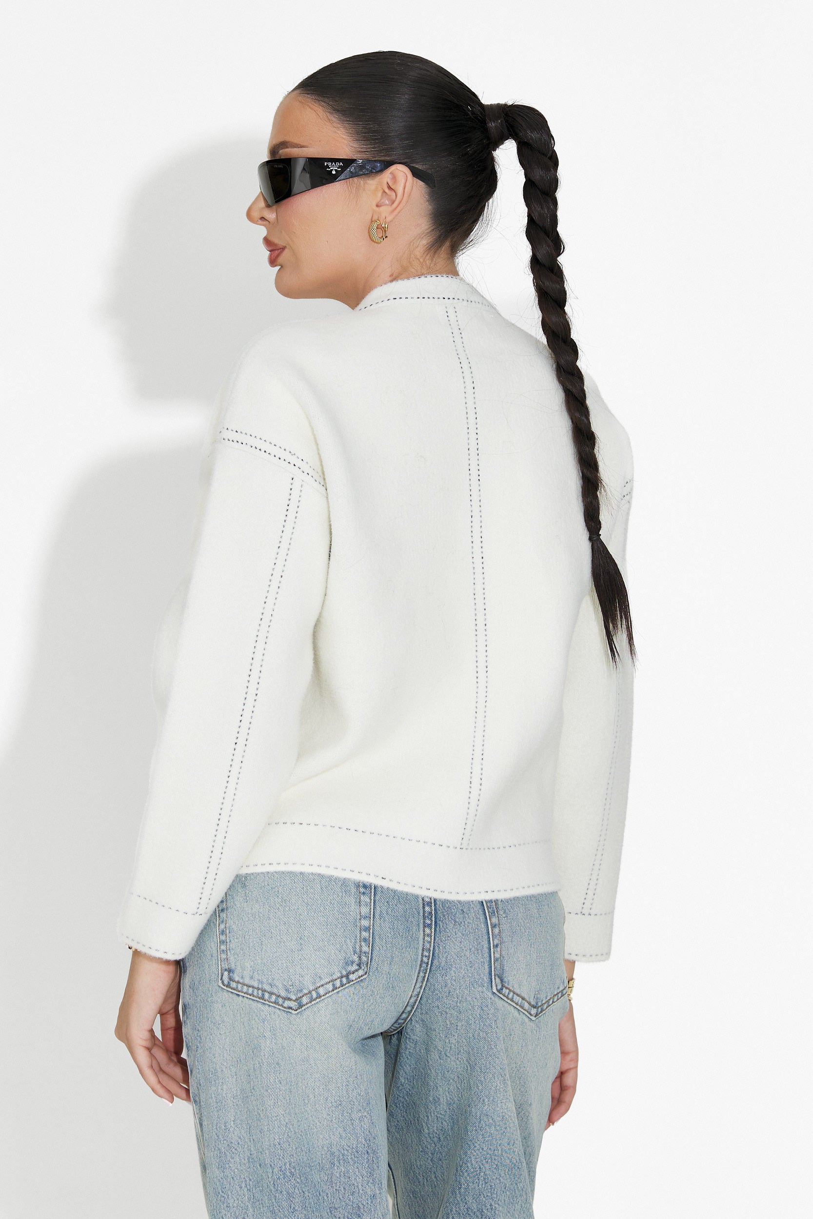 Ежедневна дамска бяла яке Emalin Bogas