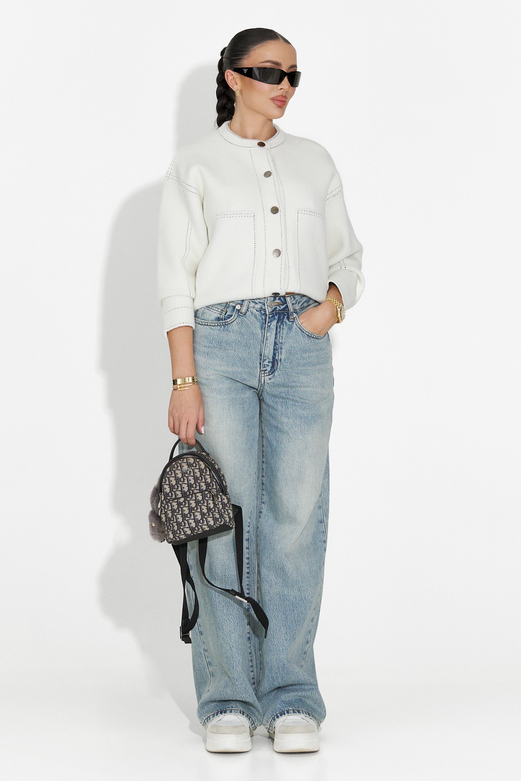 Ежедневна дамска бяла яке Emalin Bogas