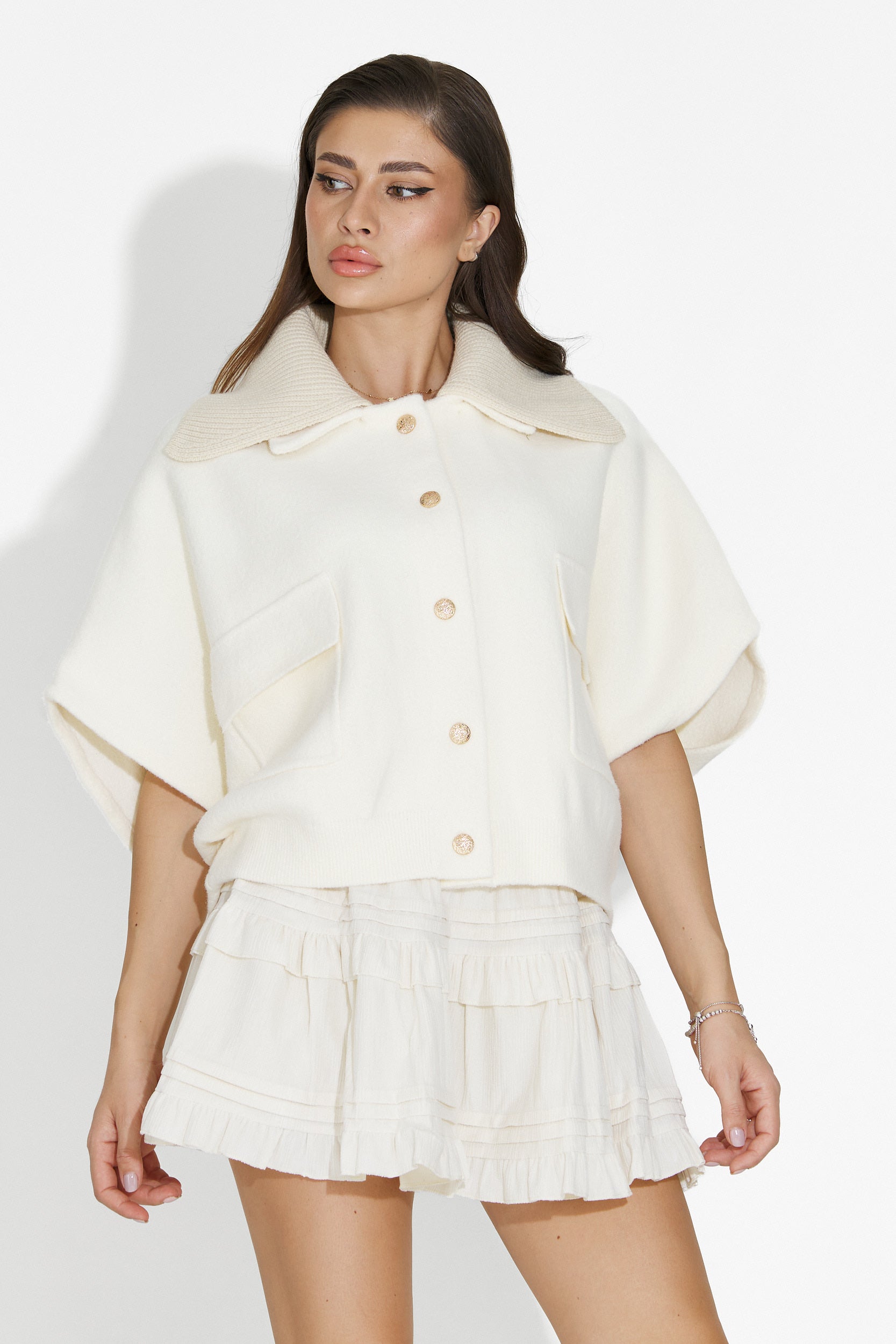 Дамско кежуал бежово яке Cariolia Bogas