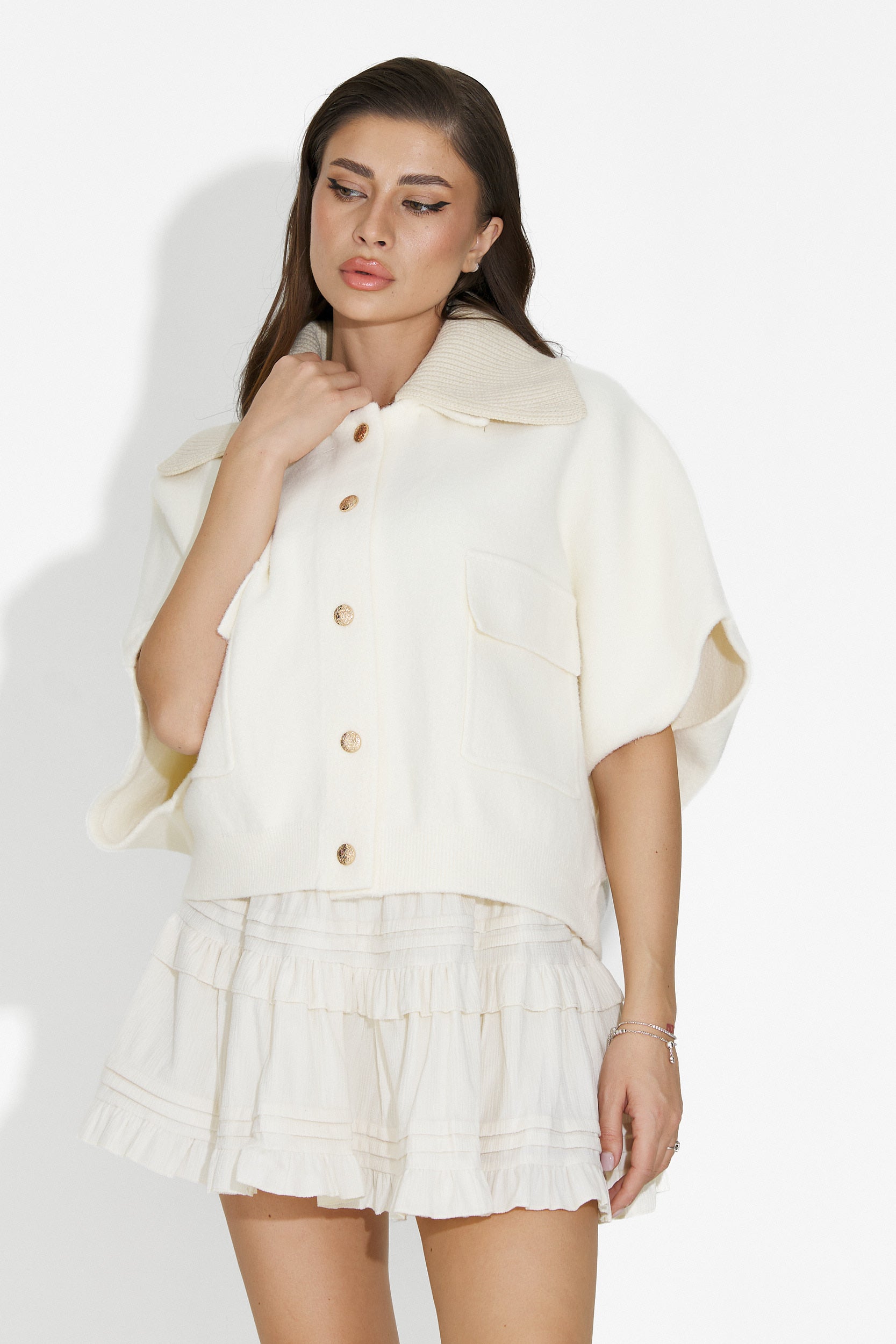 Дамско кежуал бежово яке Cariolia Bogas