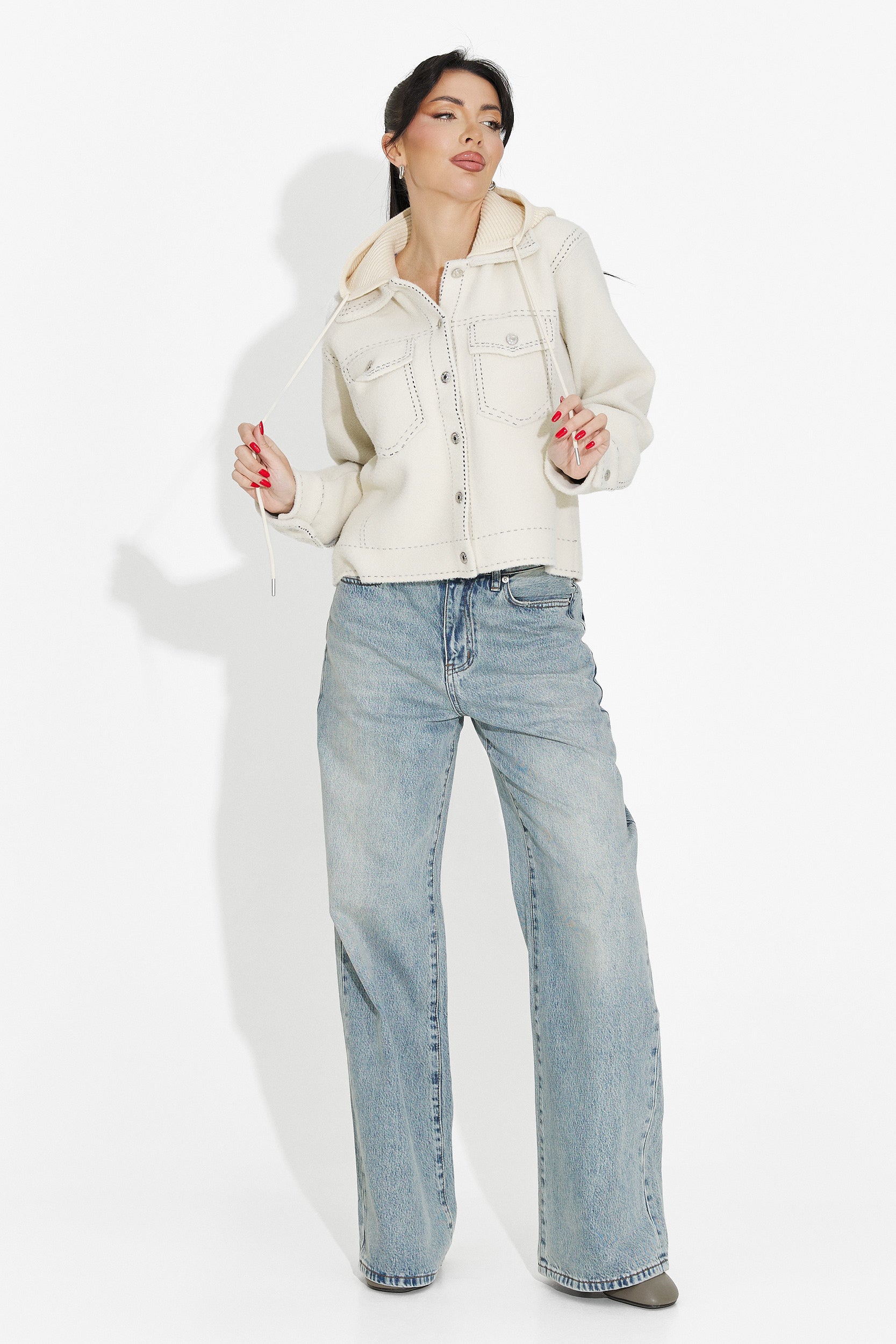 Дамско ежедневно яке бежово Mirtha Bogas