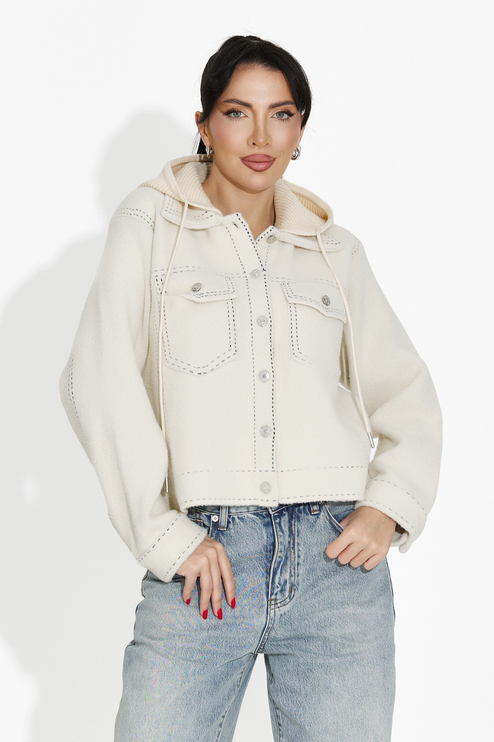 Дамско ежедневно яке бежово Mirtha Bogas