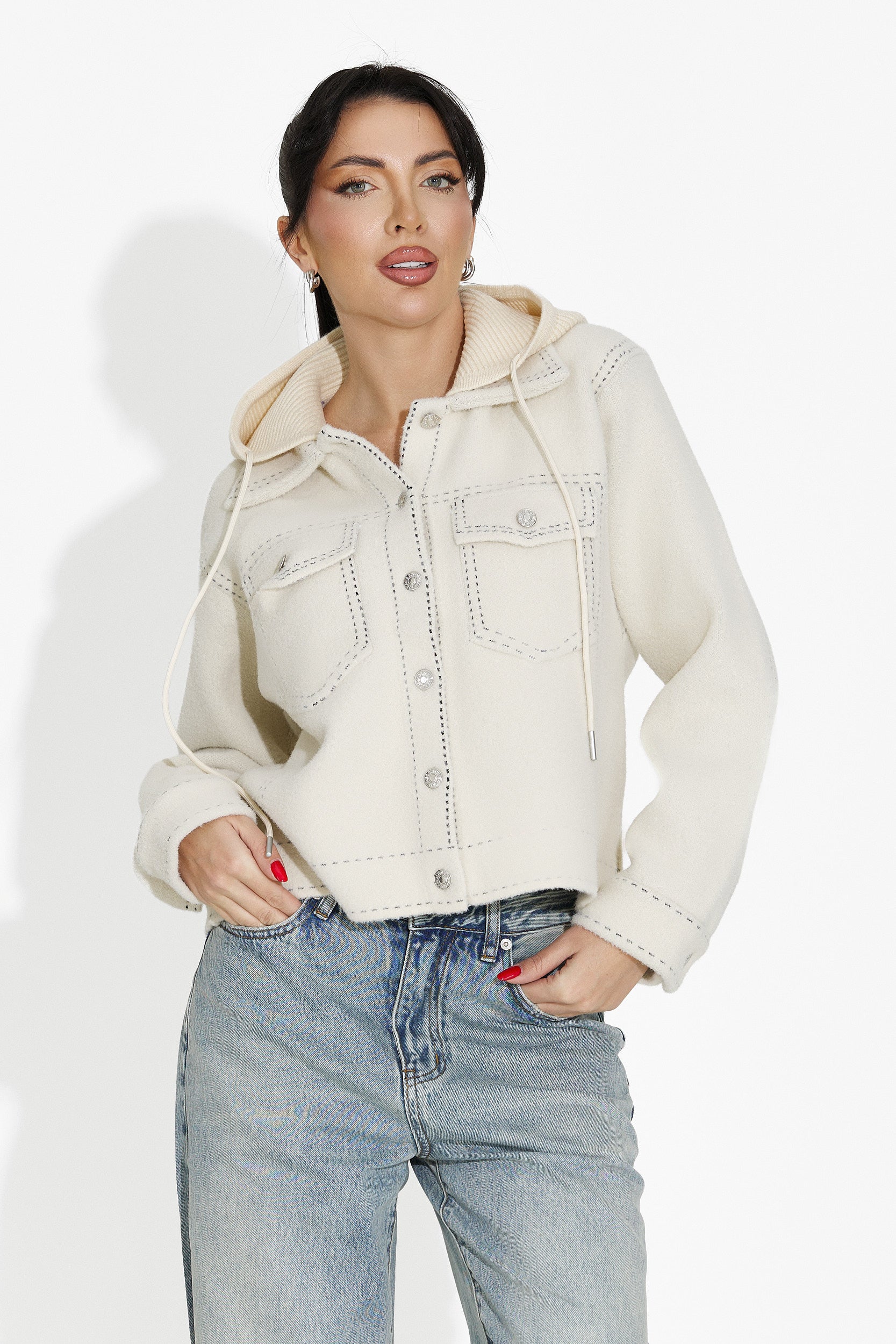 Дамско ежедневно яке бежово Mirtha Bogas