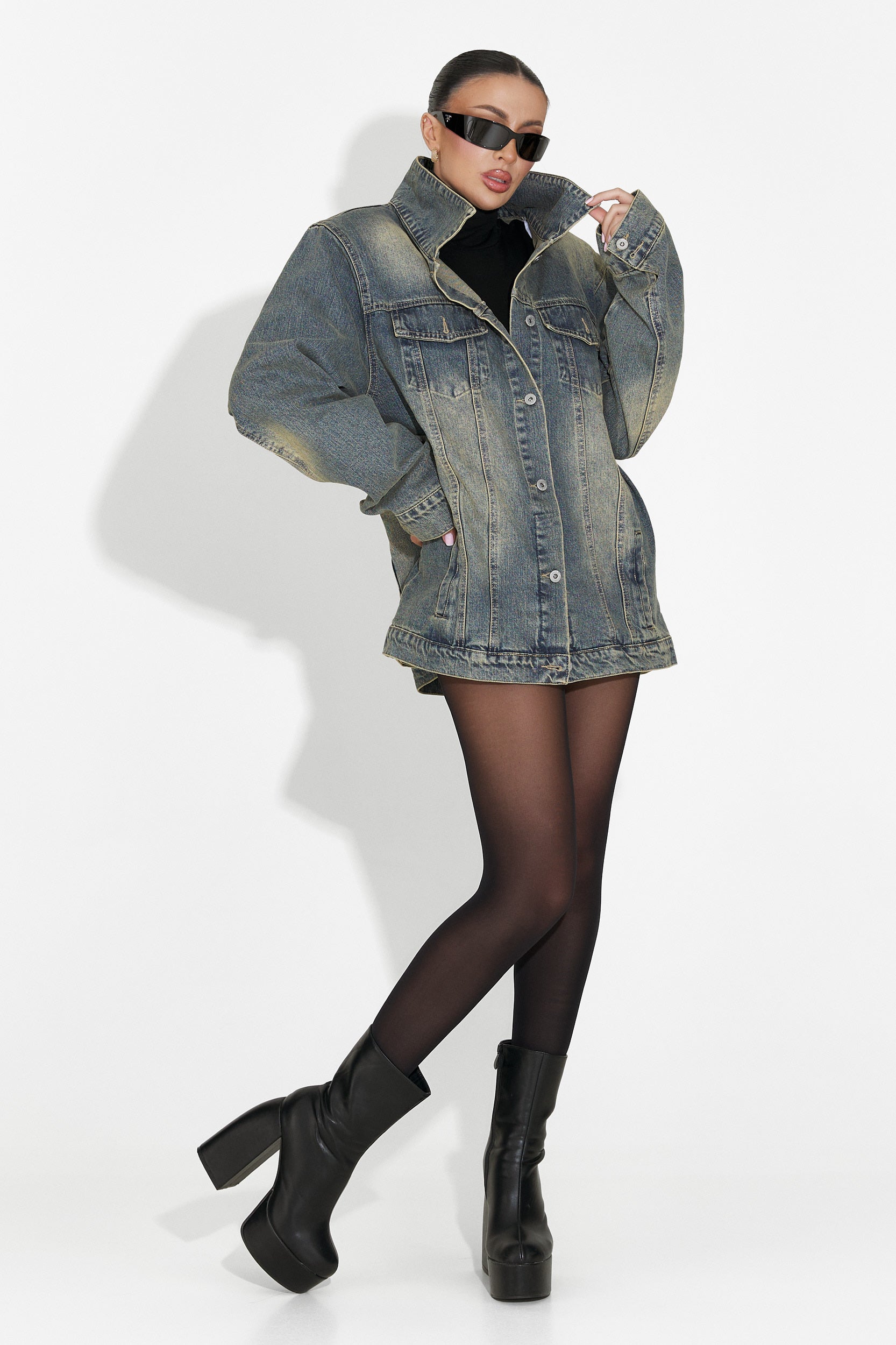 Дамско кежуал яке в синьо Hazelia Bogas