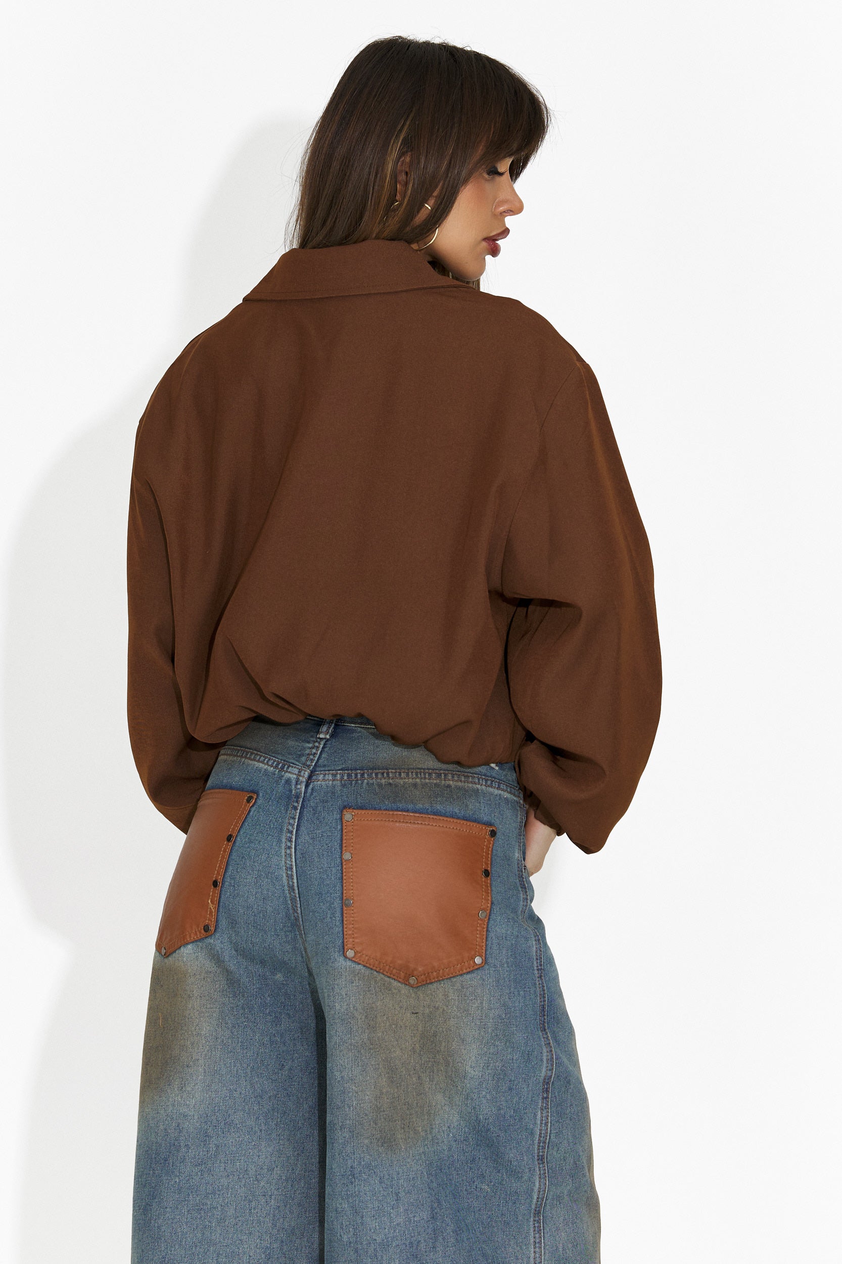 Дамско ежедневно яке кафяво Giona Bogas