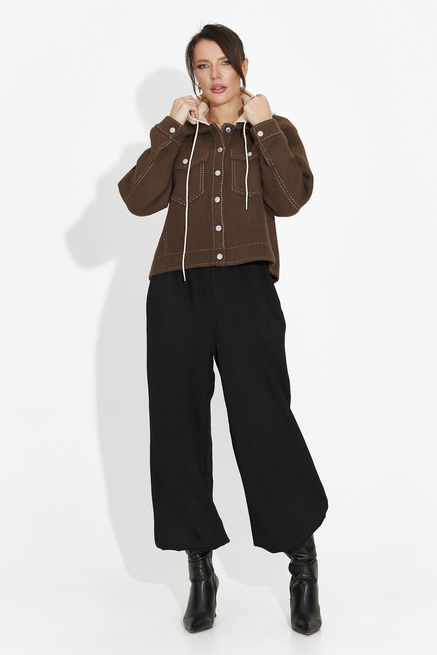 Дамско ежедневно яке кафяво Mirtha Bogas