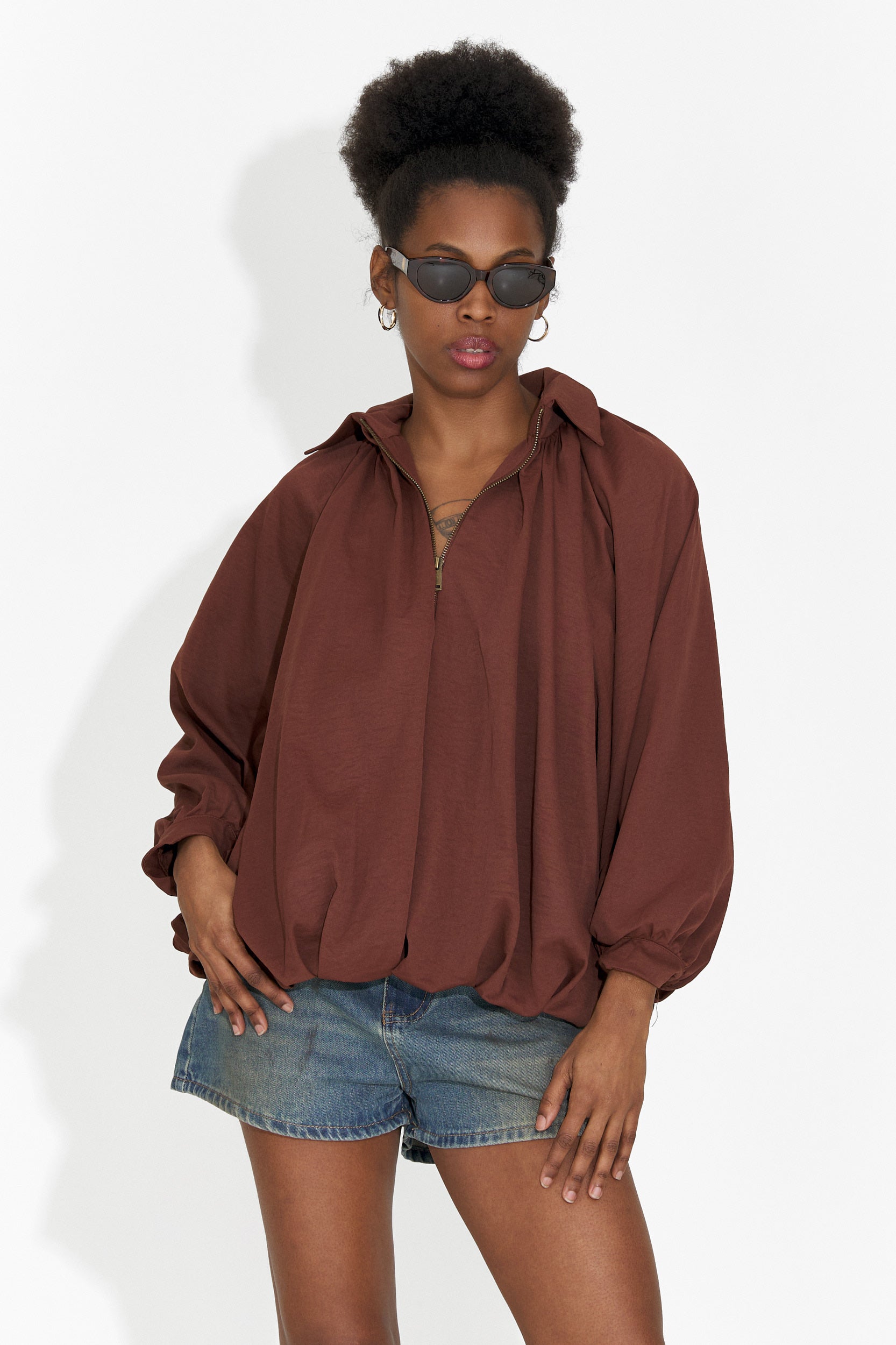 Дамско кафяво яке Yasminia Bogas