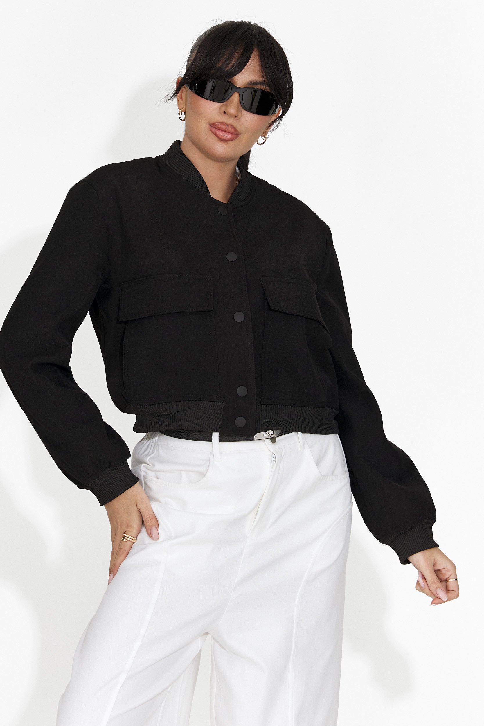 Дамско ежедневно черно яке Cataleia Bogas