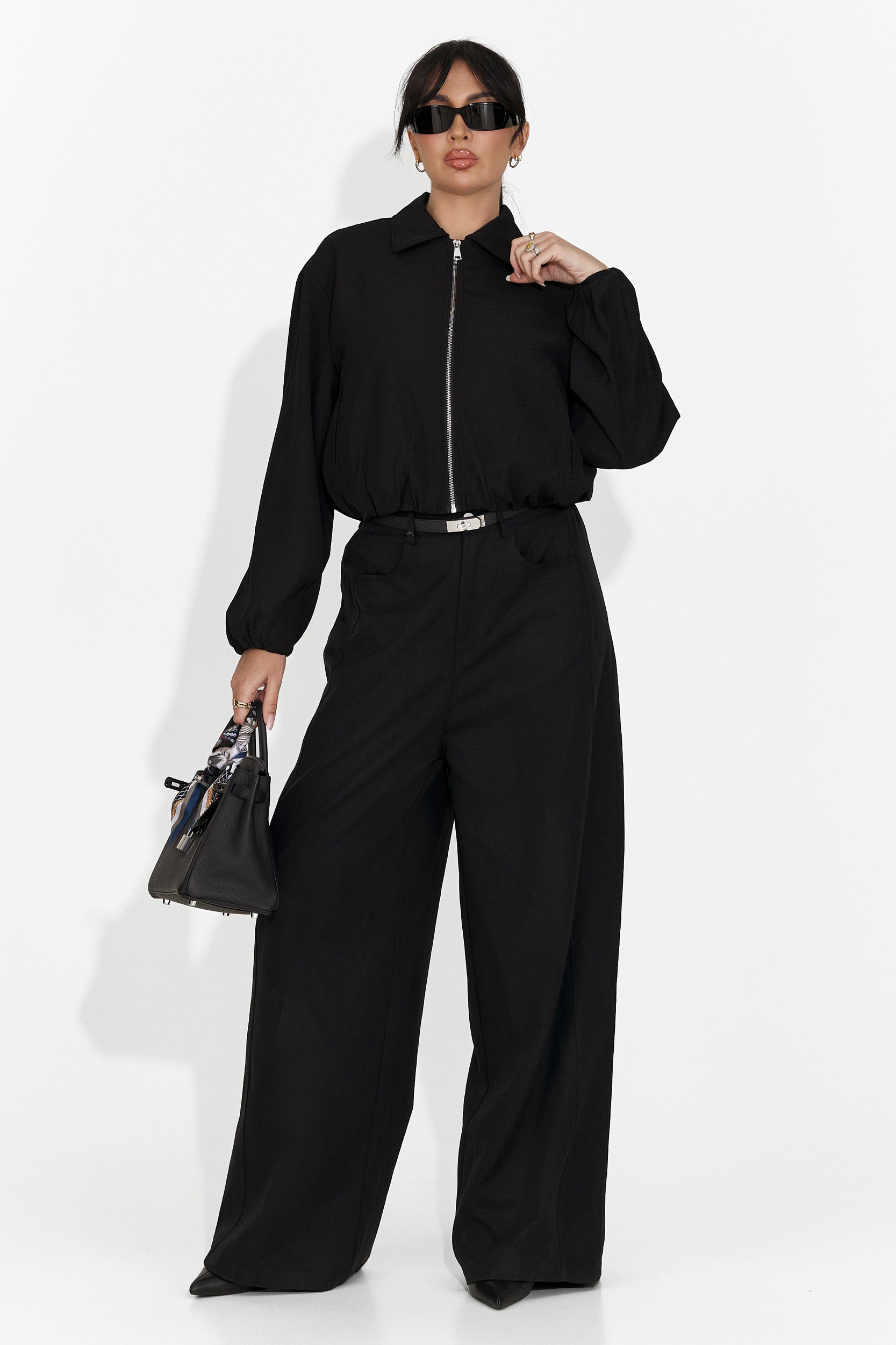 Дамско ежедневно черно яке Giona Bogas