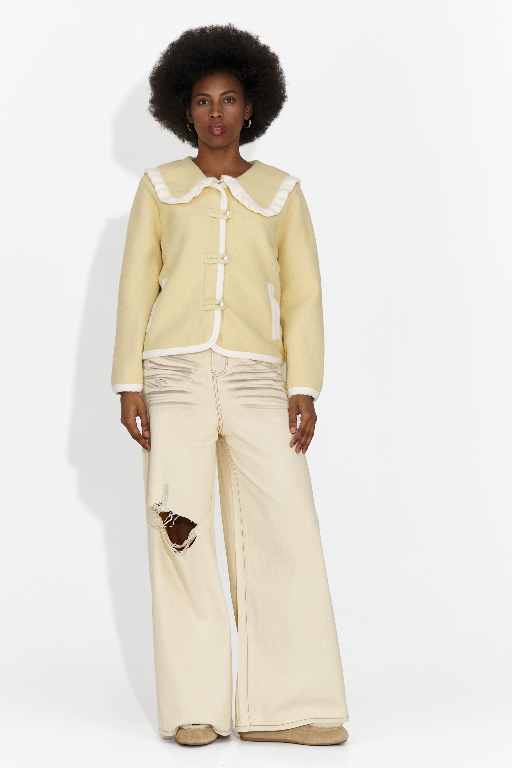 Елегантно жълто дамско яке Aimea Bogas